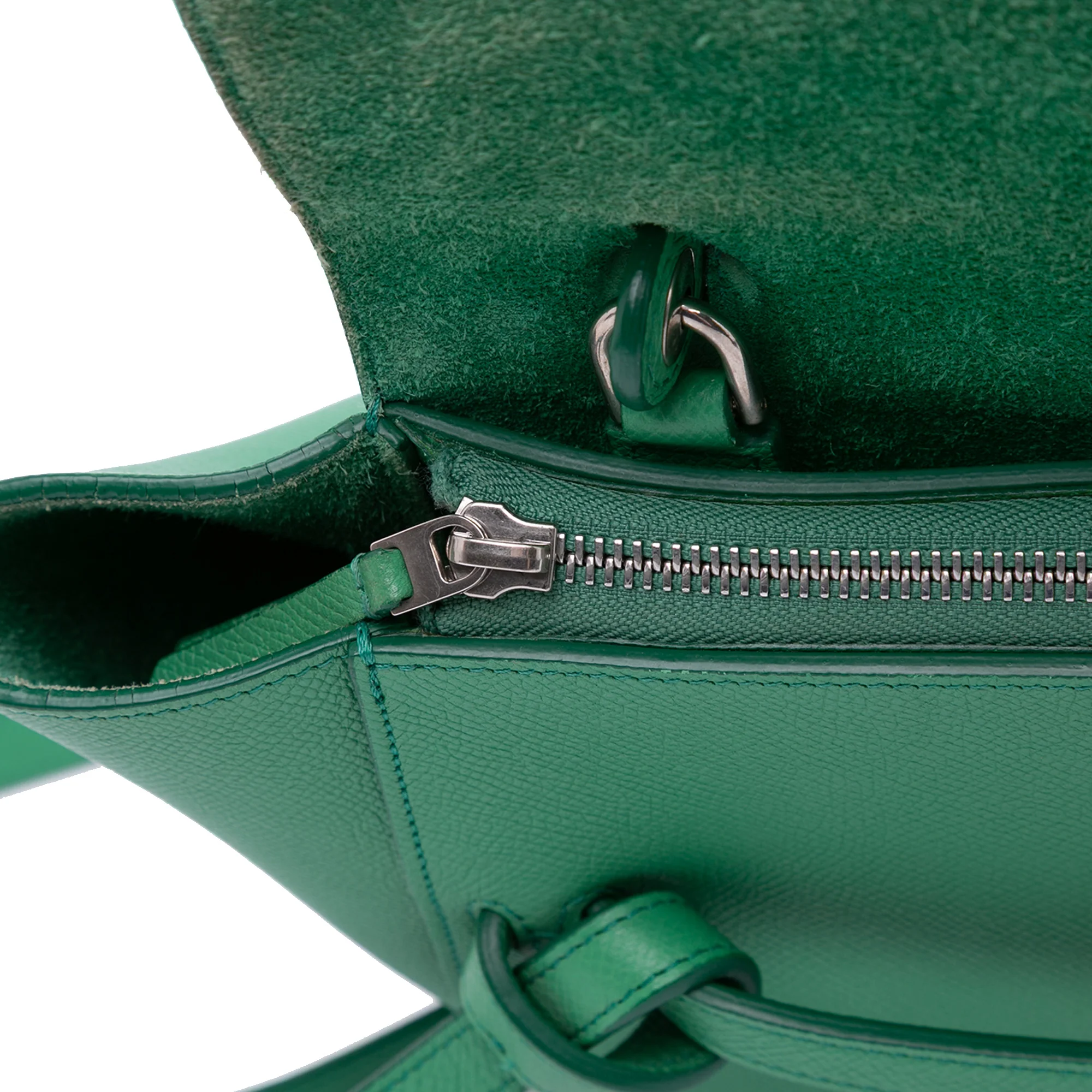 Celine | Pre-Owned Mini Grained Calfskin Belt Bag | Green - Image 2