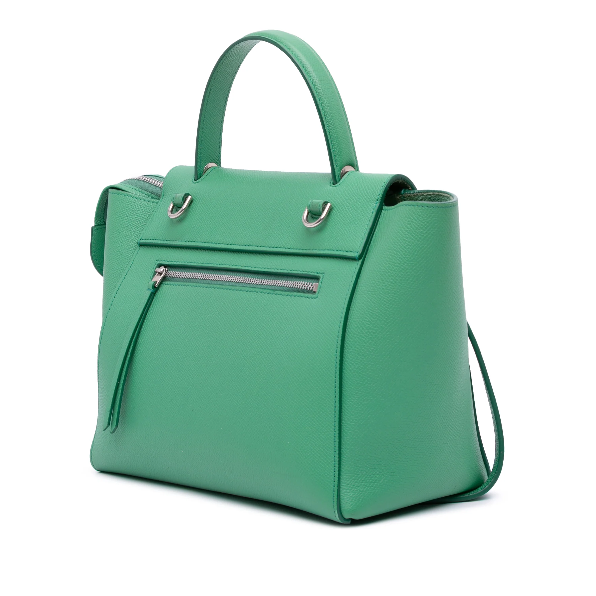 Celine | Pre-Owned Mini Grained Calfskin Belt Bag | Green - Image 4