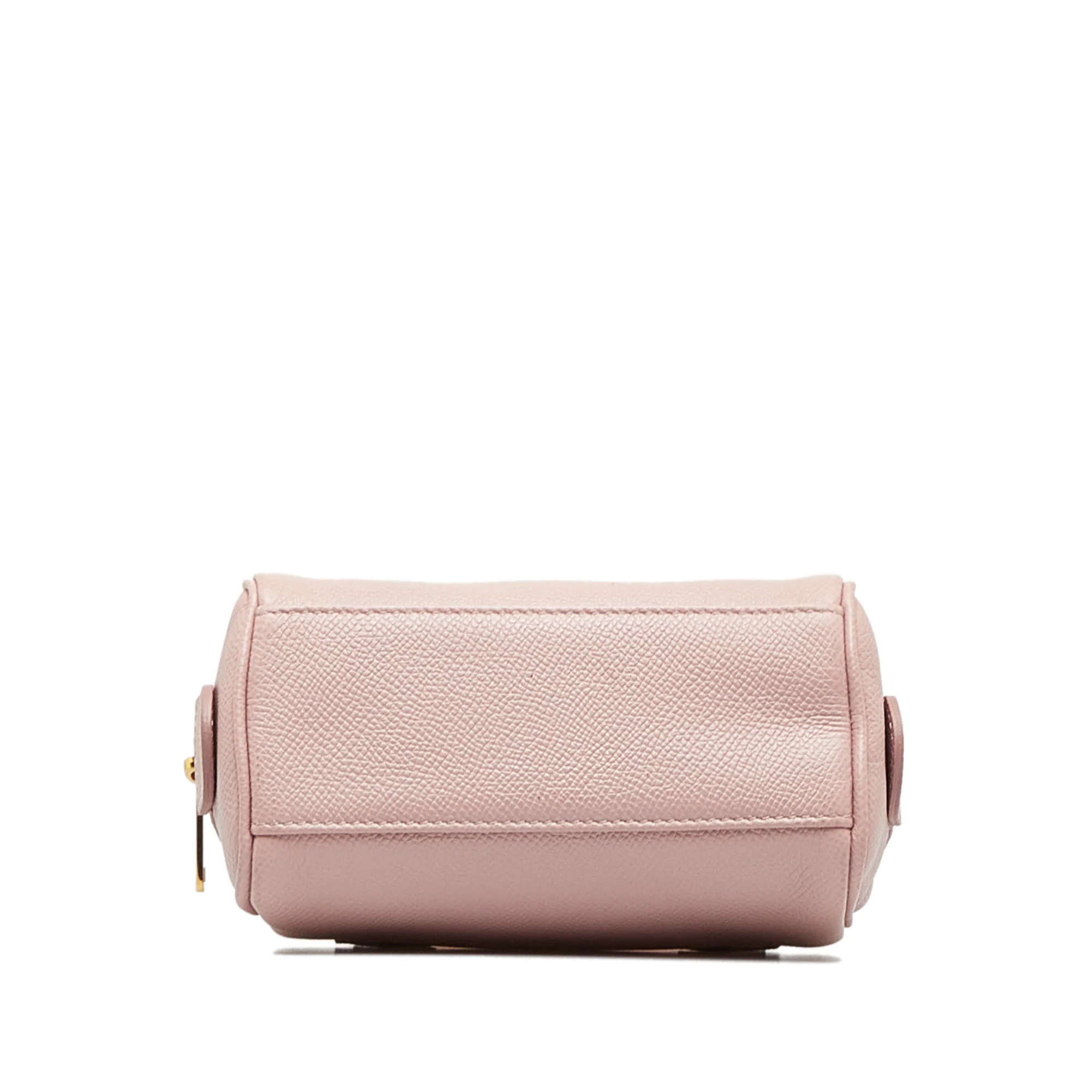 Celine | Pre-Owned Mini Grained Leather Chain Boston | Pink/Light Pink - Image 5