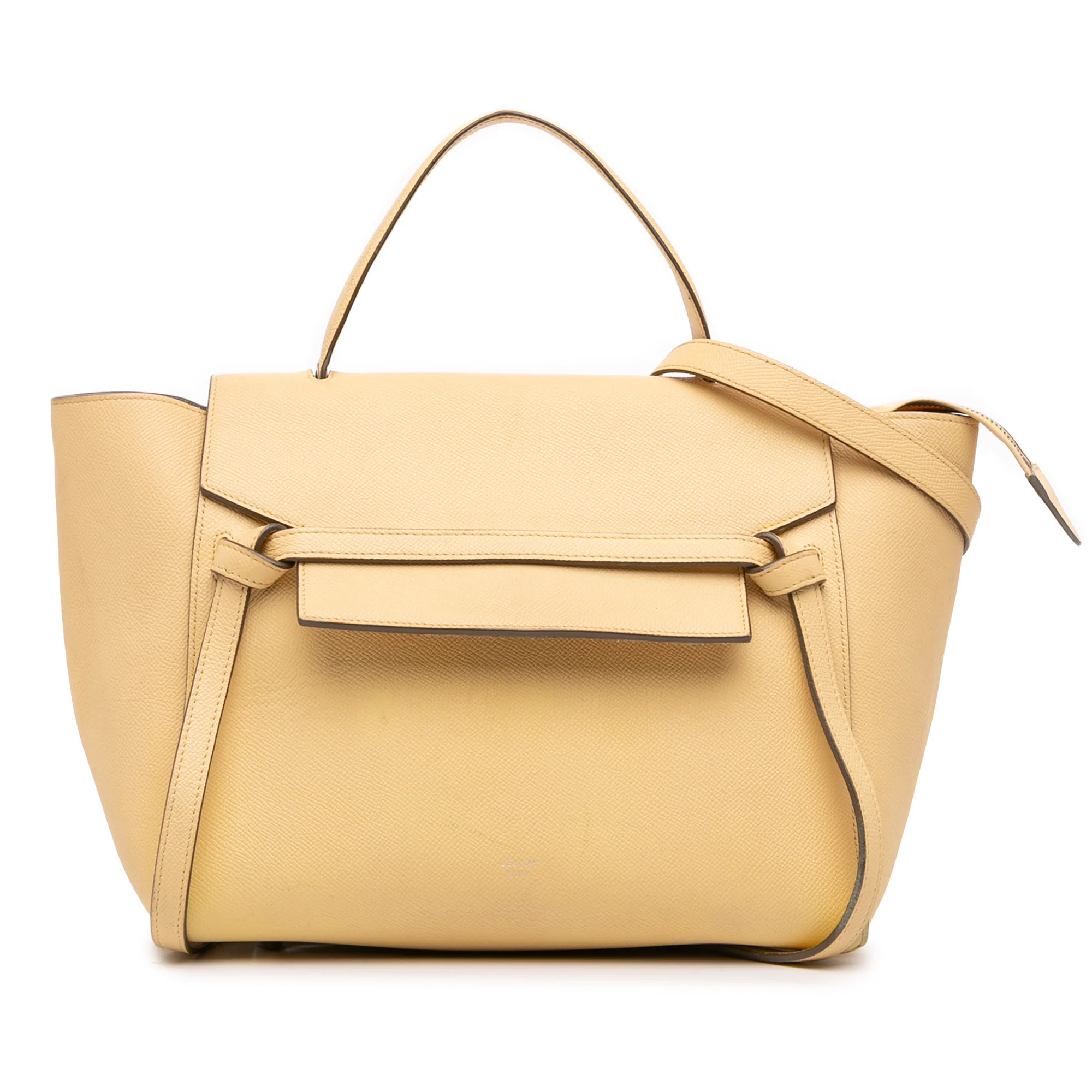 Celine | Pre-Owned Mini Leather Belt Bag Satchel | Beige