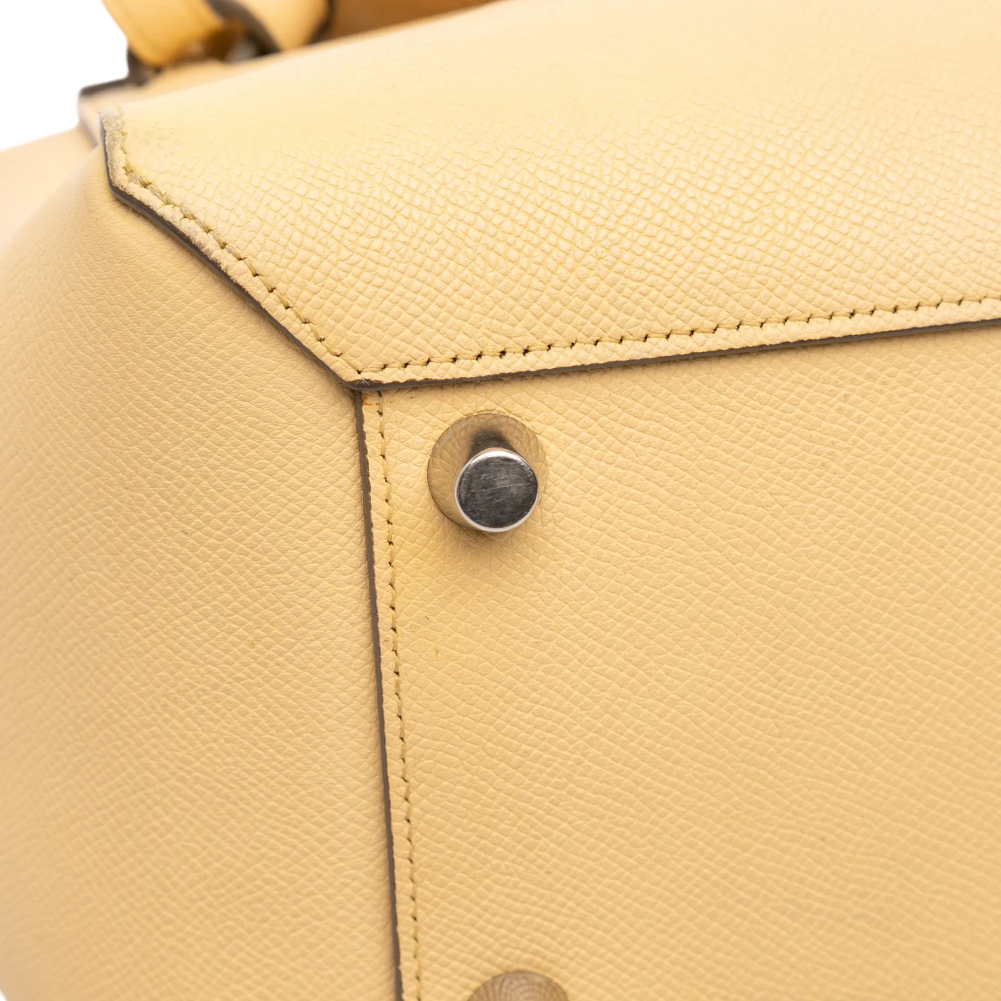 Celine | Pre-Owned Mini Leather Belt Bag Satchel | Beige - Image 2