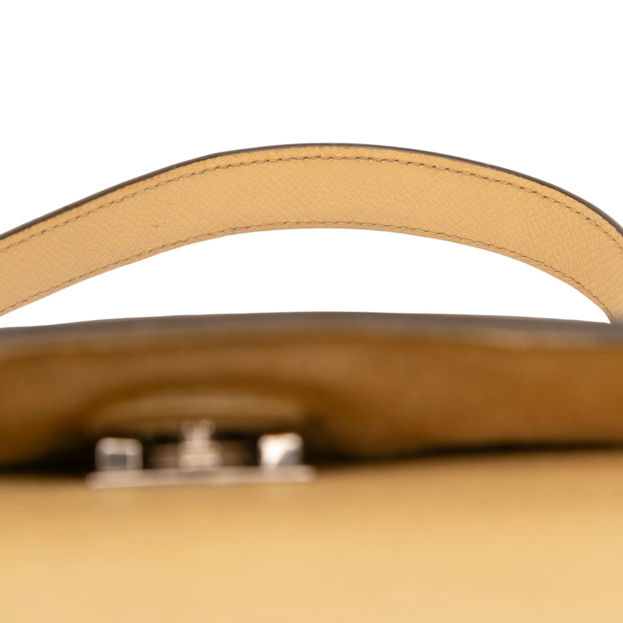 Celine | Pre-Owned Mini Leather Belt Bag Satchel | Beige - Image 3
