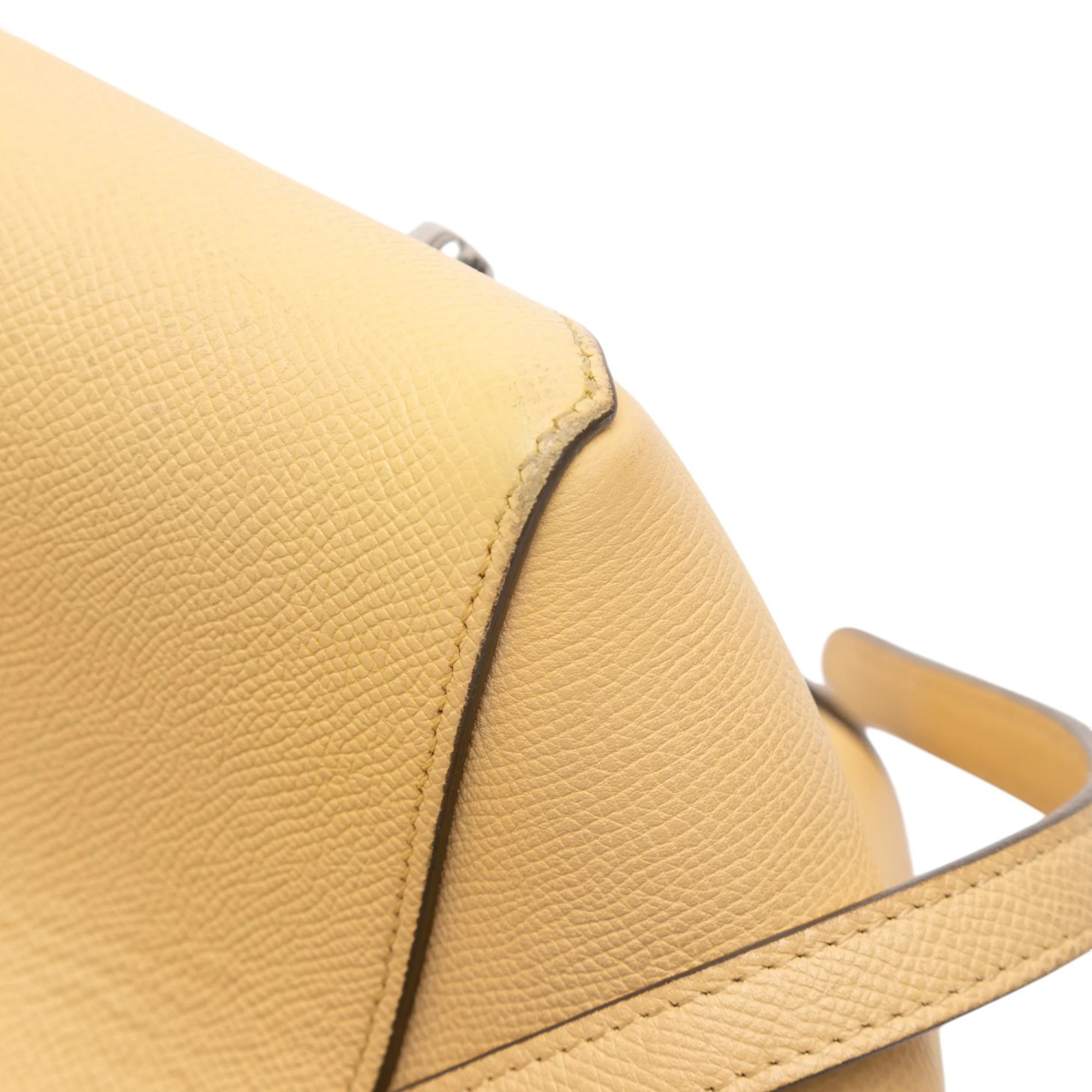 Celine | Pre-Owned Mini Leather Belt Bag Satchel | Beige - Image 4