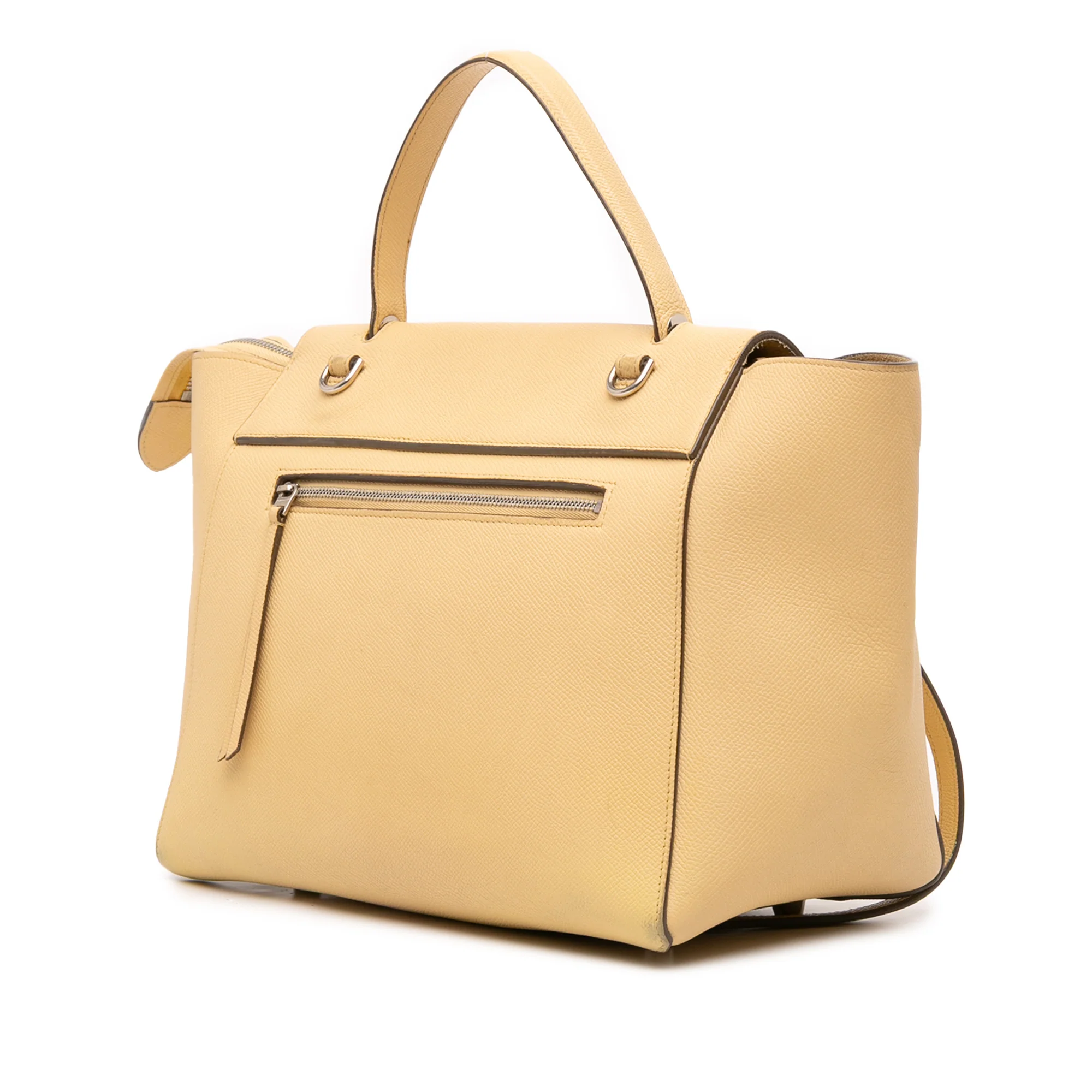 Celine | Pre-Owned Mini Leather Belt Bag Satchel | Beige - Image 6