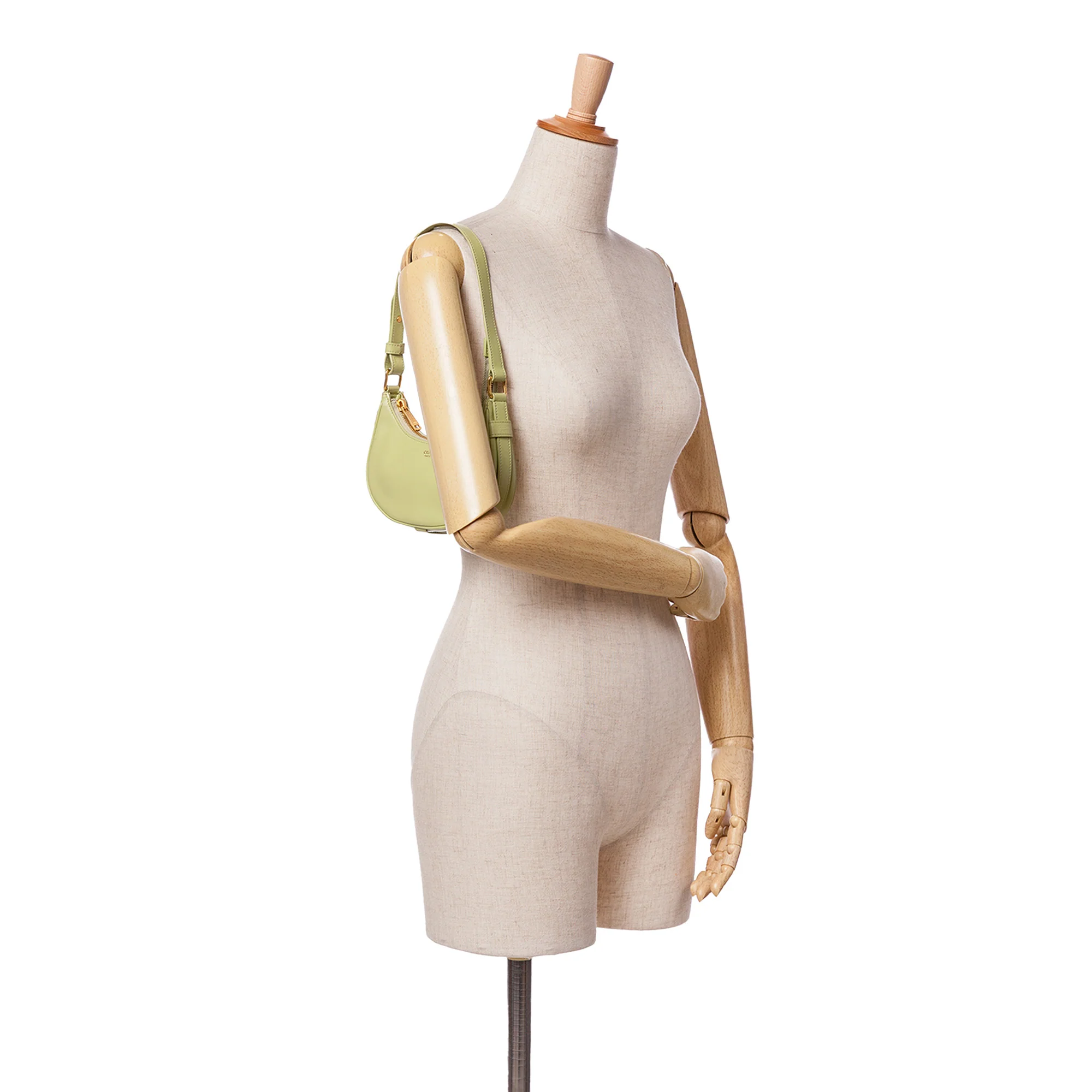 Celine | Pre-Owned Mini Smooth Calfskin Ava Shoulder Bag | Green/Olive Green - Image 2