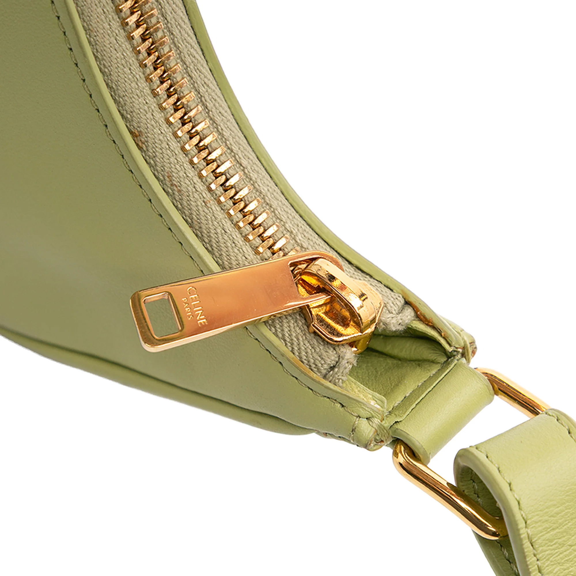 Celine | Pre-Owned Mini Smooth Calfskin Ava Shoulder Bag | Green/Olive Green - Image 8