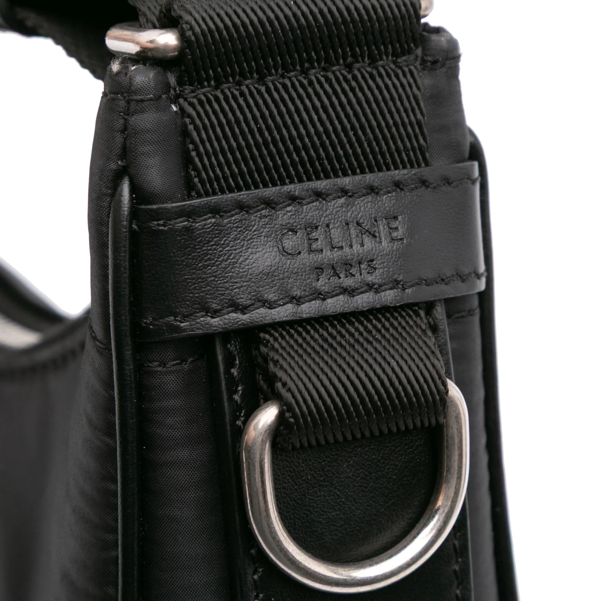Celine | Pre-Owned Nylon Ava Shoulder Bag | Black - Image 10