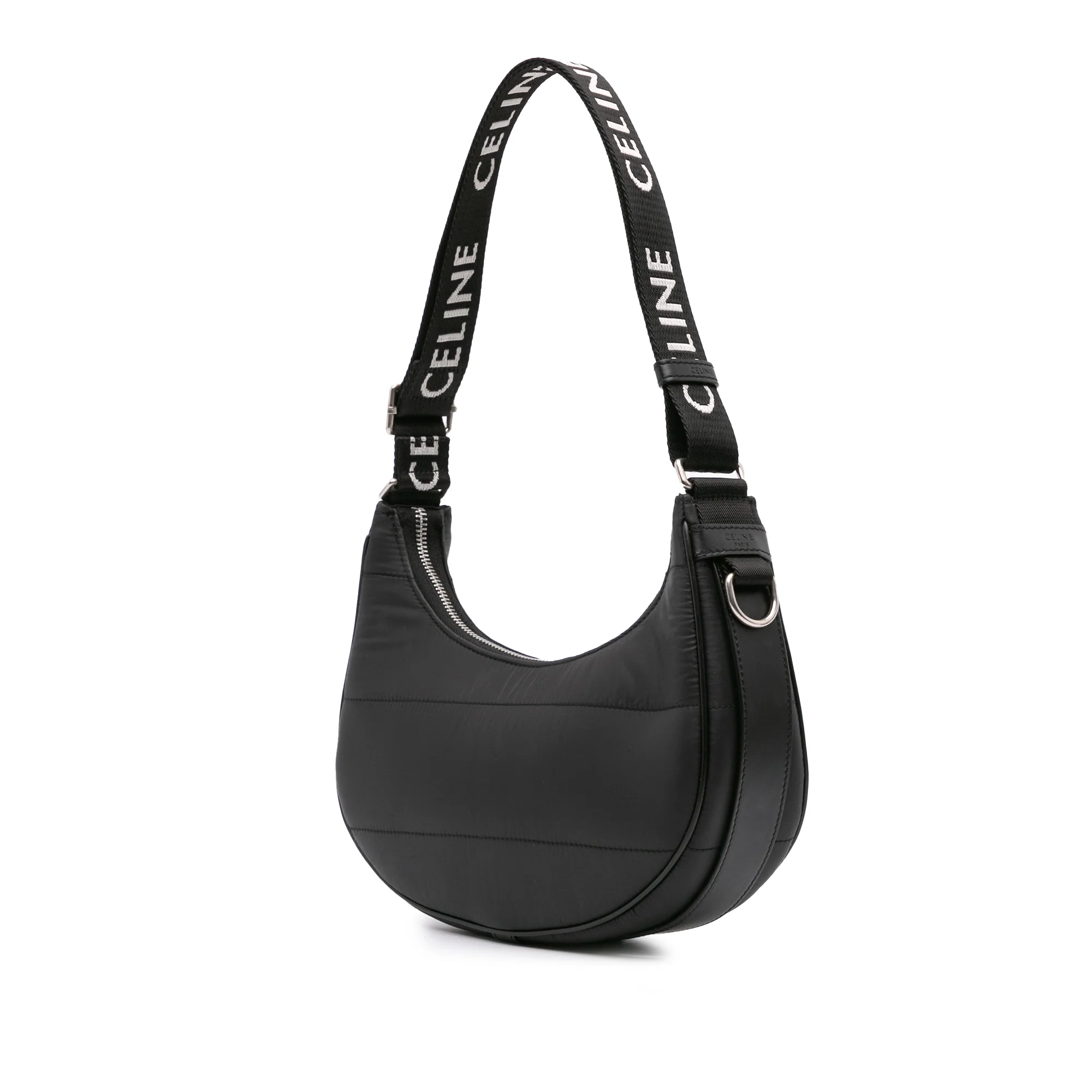 Celine | Pre-Owned Nylon Ava Shoulder Bag | Black - Image 3
