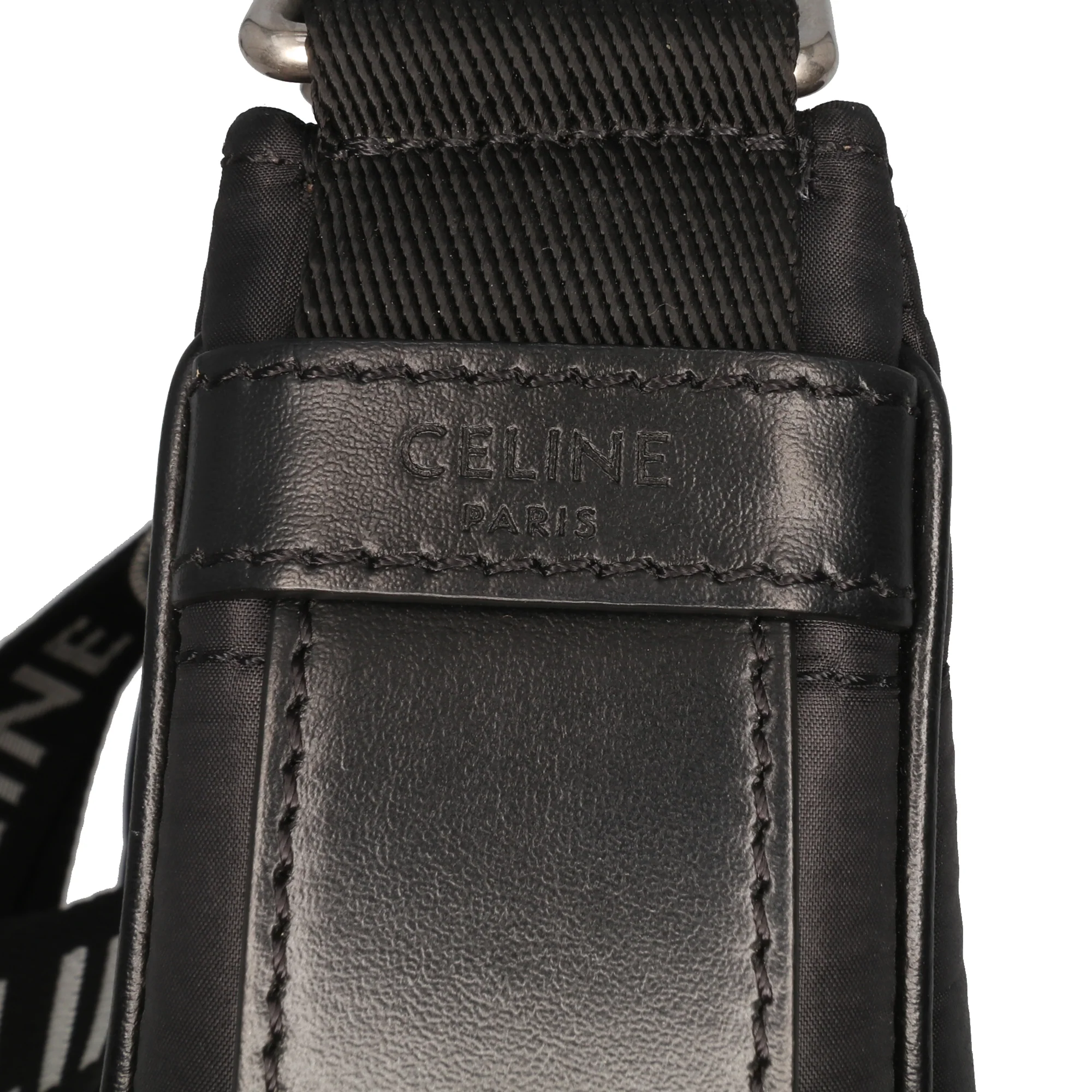 Celine | Pre-Owned Nylon Ava Shoulder Bag | Black - Image 6