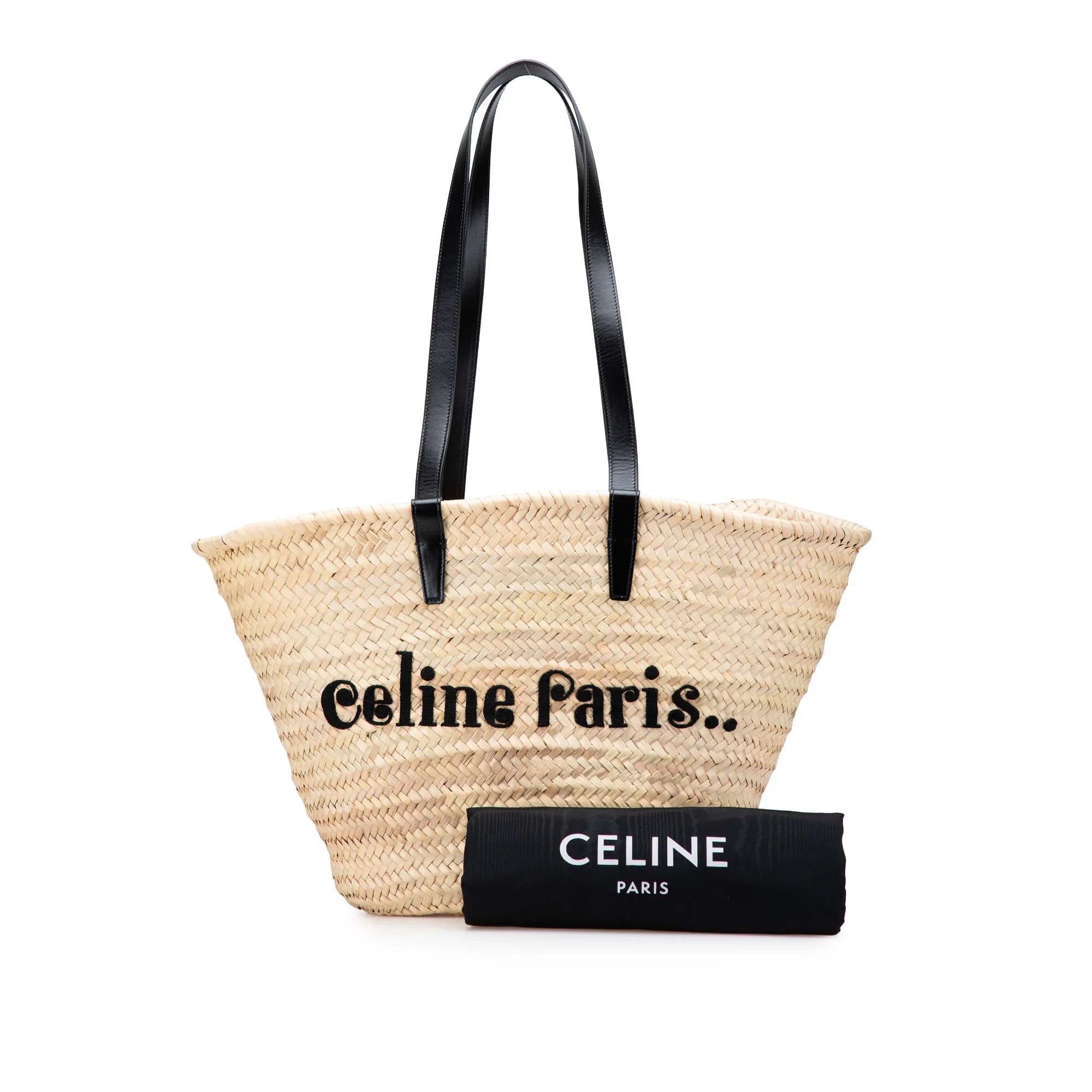 Celine | Pre-Owned Raffia Classic Panier Tote | Beige - Image 4