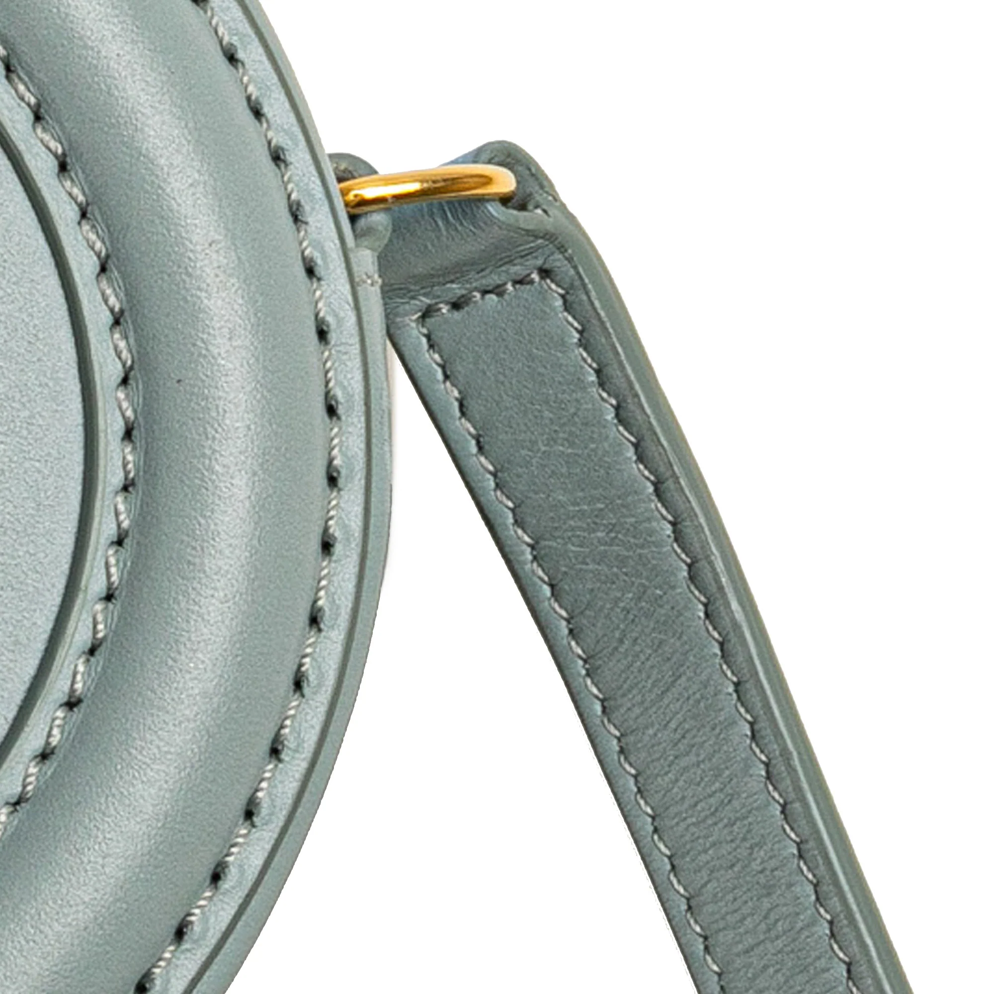 Celine | Pre-Owned Small Calfskin Cuir Triomphe Oval Crossbody | Blue/Light Blue - Image 10