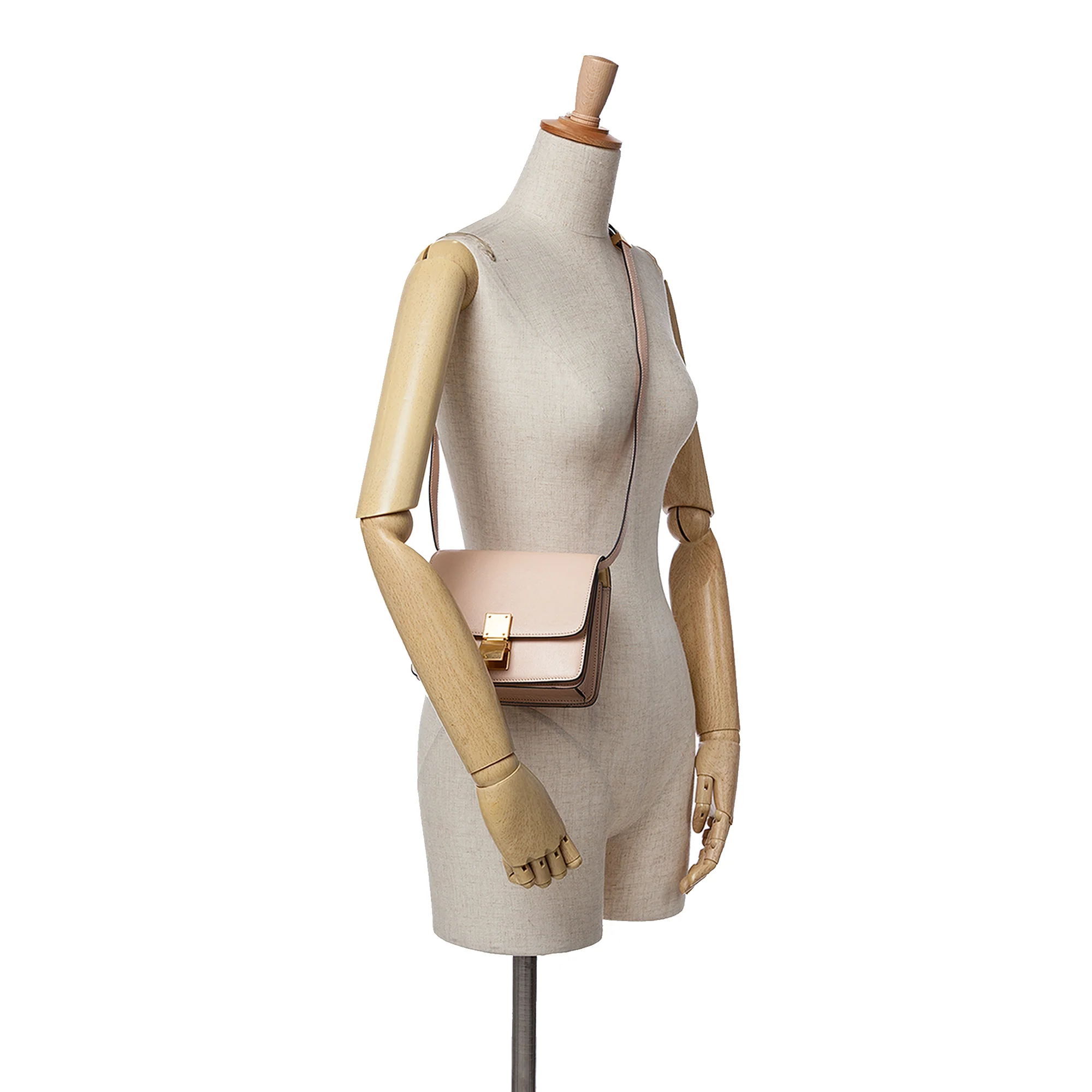 Celine | Pre-Owned Small Liege Calfskin Classic Box | Pink/Light Pink - Image 7
