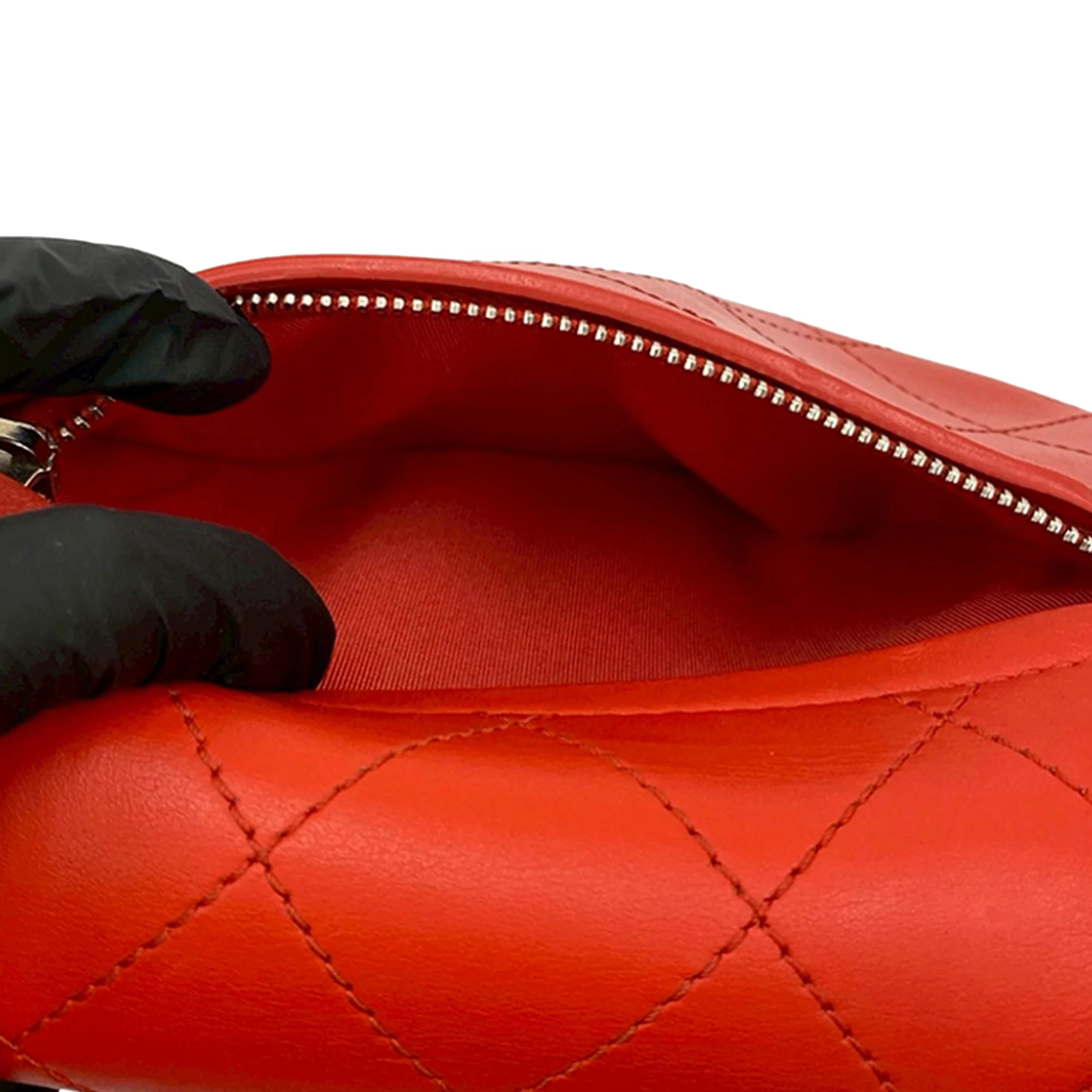 Chanel | Pre-Owned Calfskin Ring My Bag Satchel | Red - Image 7