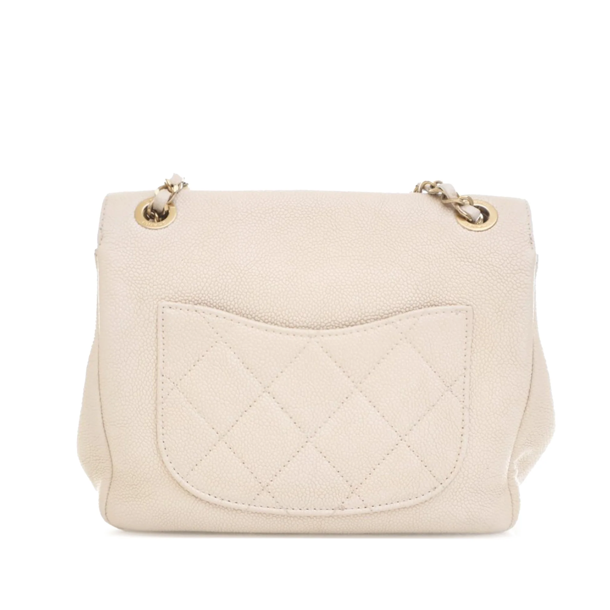 Chanel | Pre-Owned Caviar Business Affinity Messenger Flap | White/Ivory - Image 3