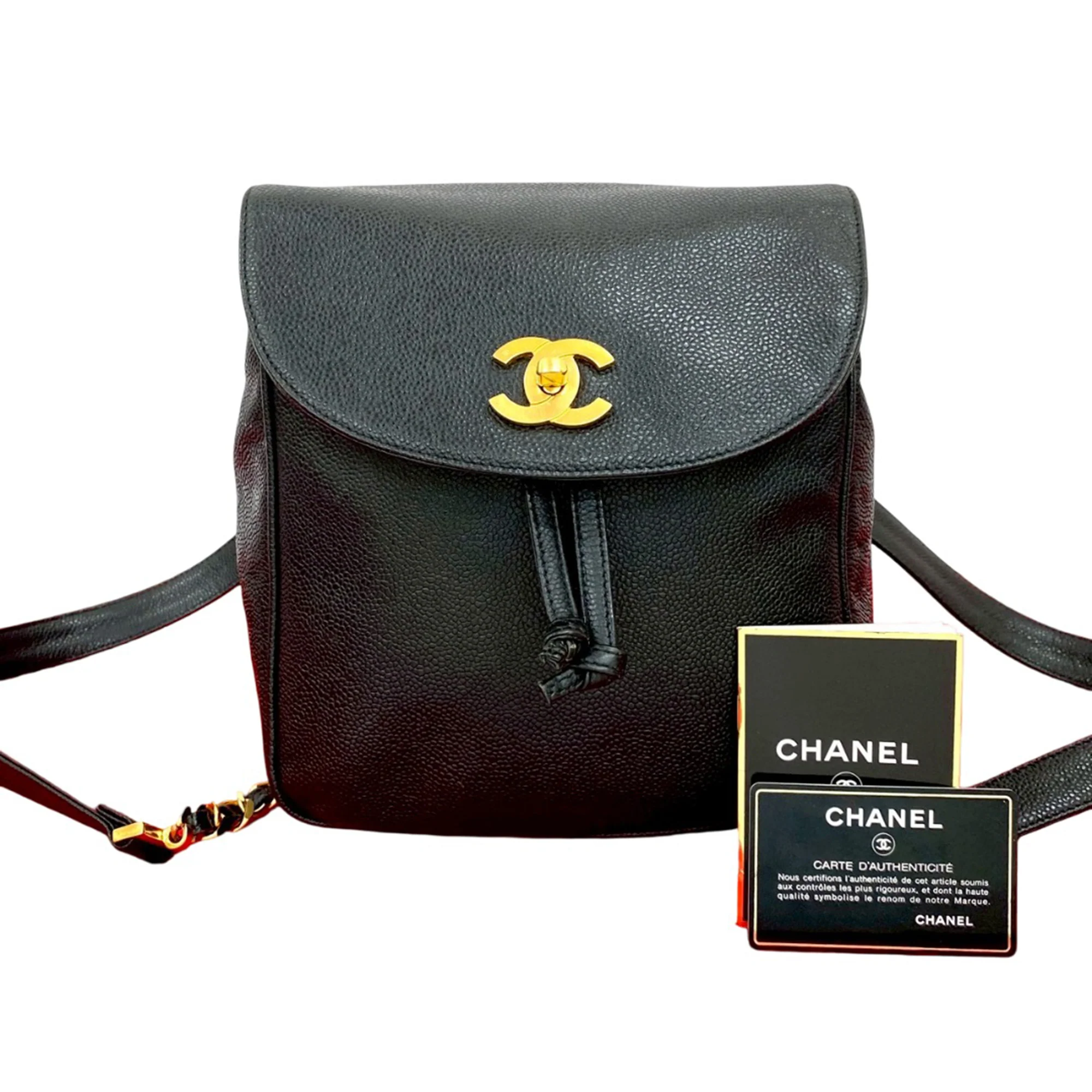 Chanel | Pre-Owned Caviar CC Turnlock Backpack | Black - Image 2