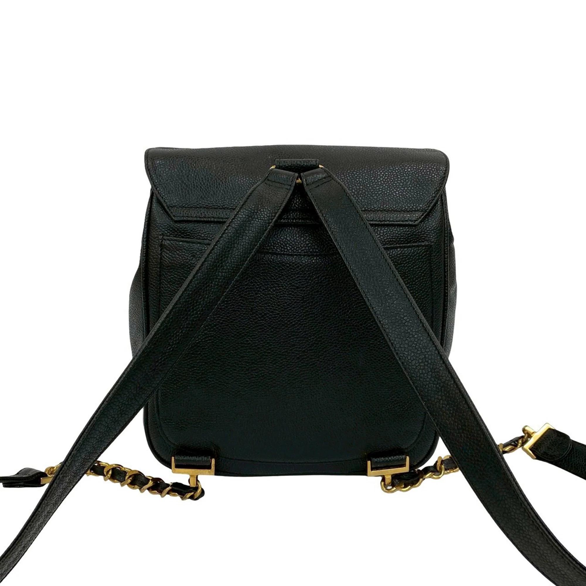 Chanel | Pre-Owned Caviar CC Turnlock Backpack | Black - Image 3