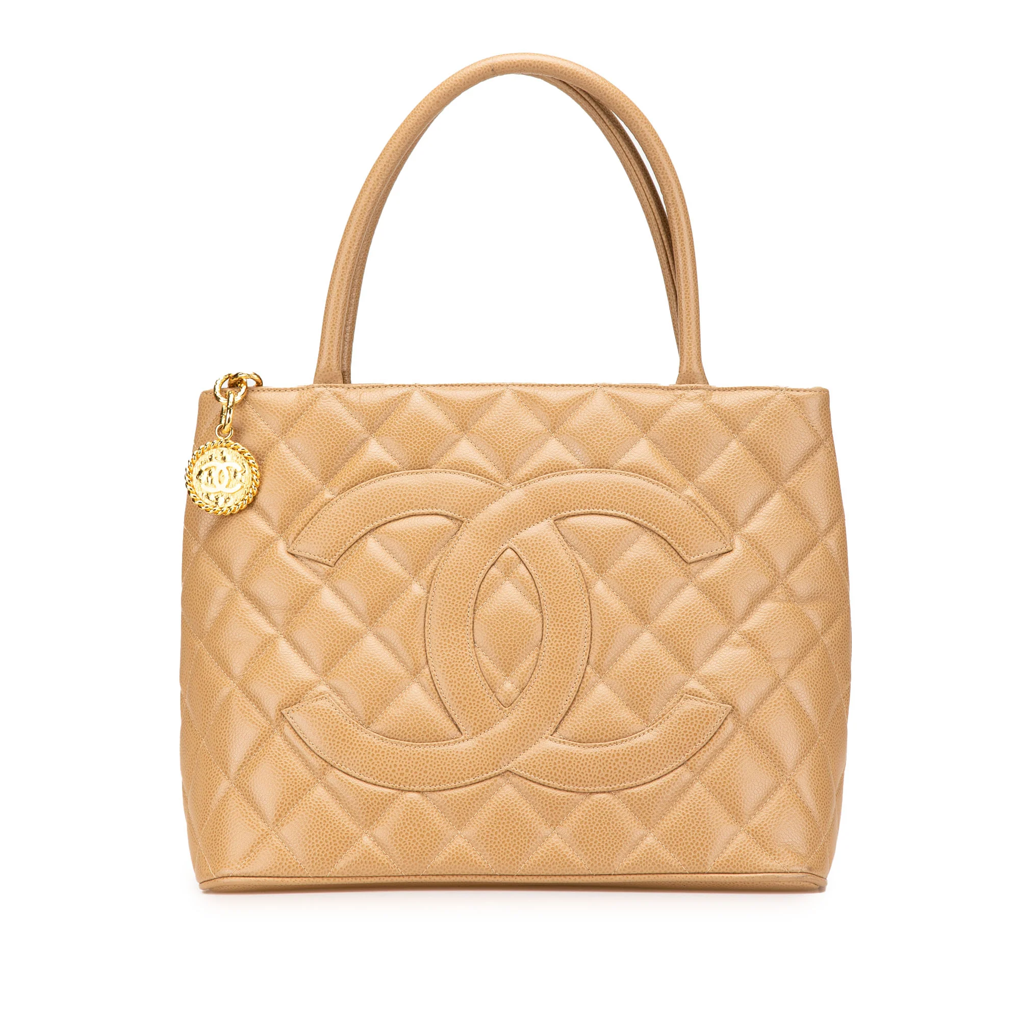 Chanel | Pre-Owned Caviar Medallion Tote | Beige