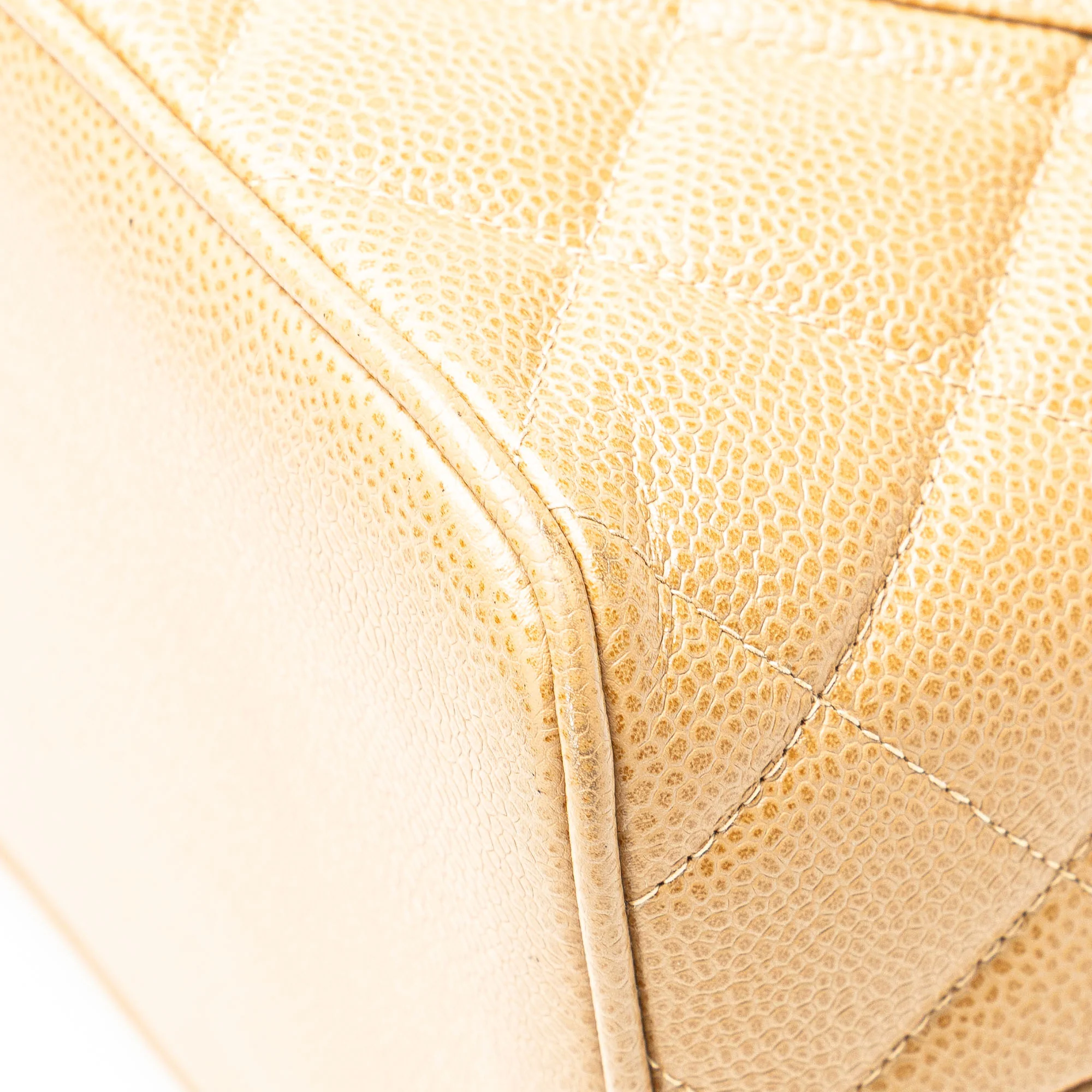 Chanel | Pre-Owned Caviar Medallion Tote | Beige - Image 13