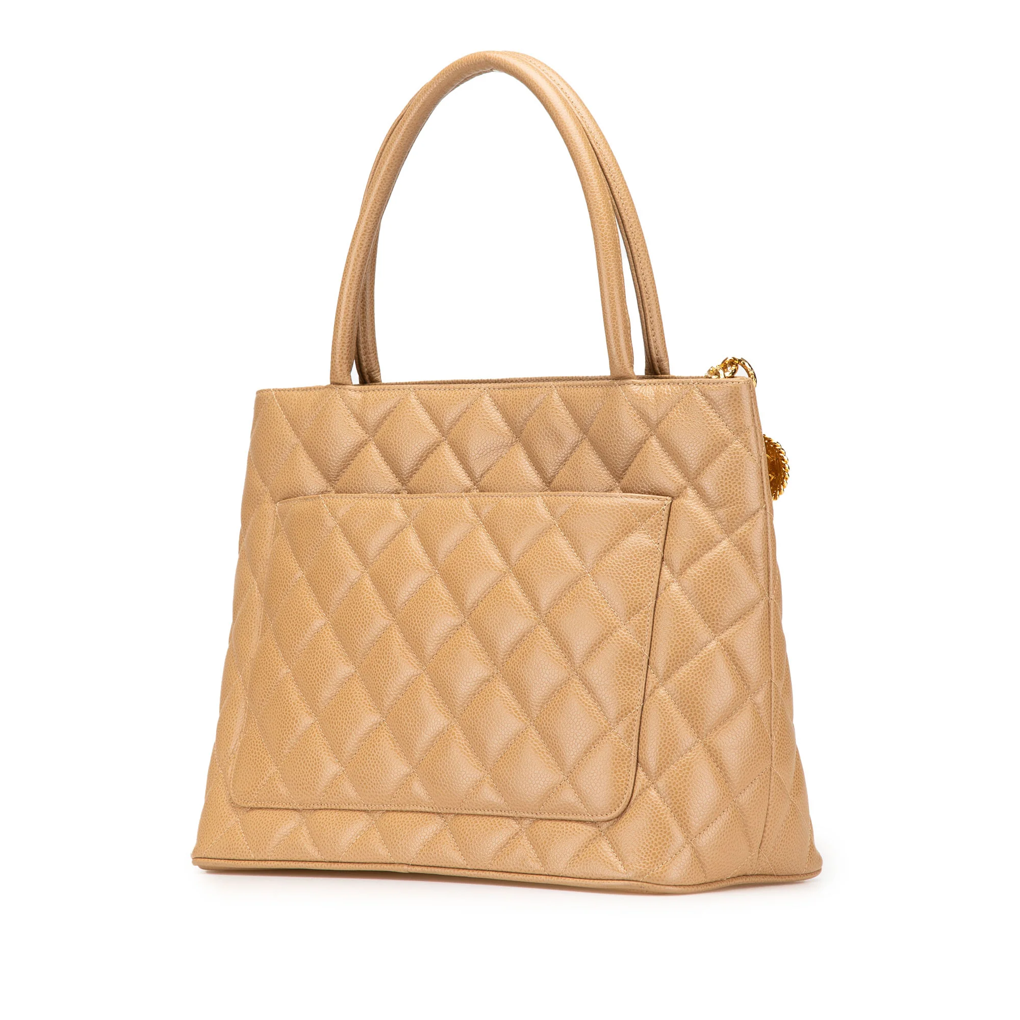Chanel | Pre-Owned Caviar Medallion Tote | Beige - Image 6