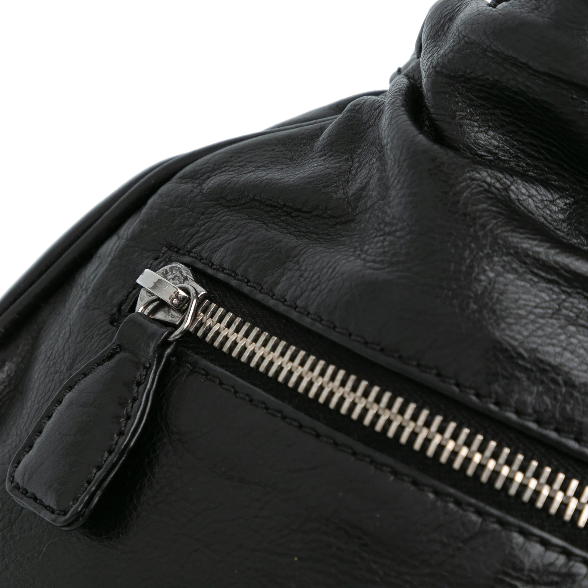 Chanel | Pre-Owned CC Calfskin Dual Twin Chain Handbag | Black - Image 8