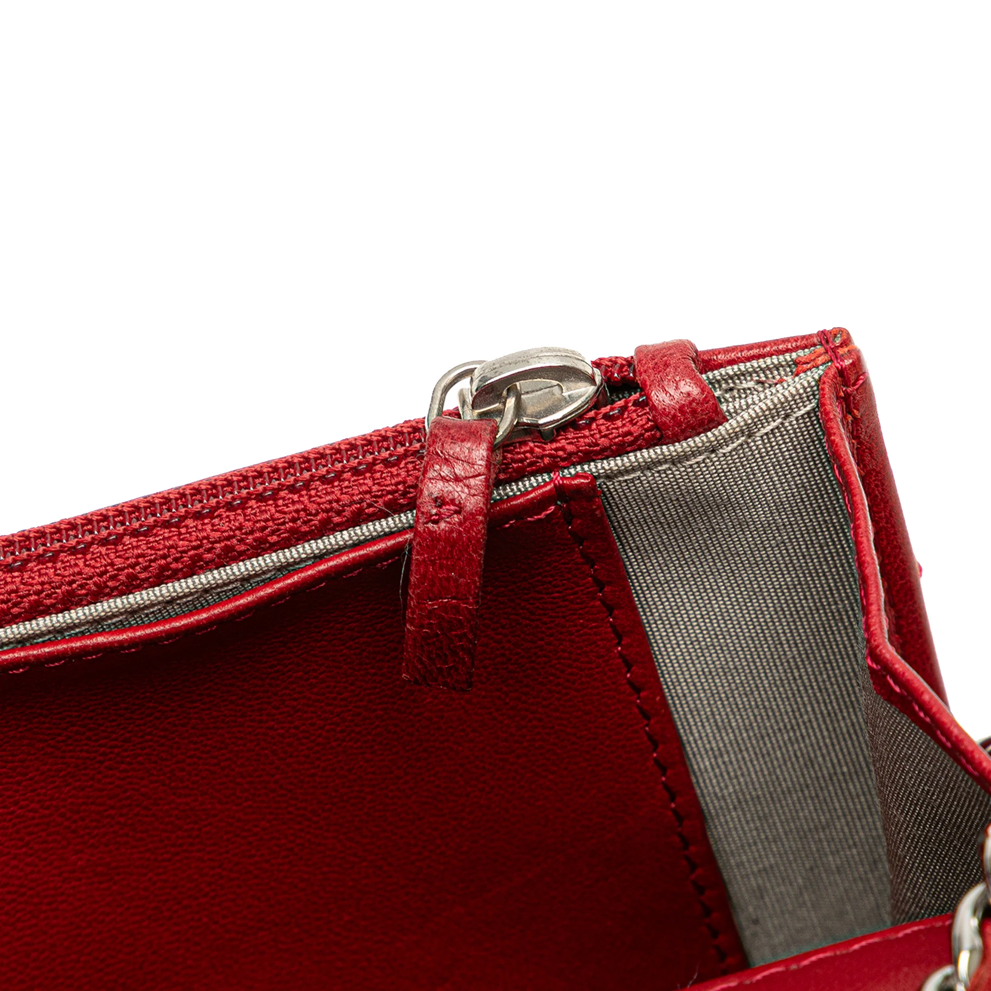 Chanel | Pre-Owned CC Calfskin Wallet On Chain | Red - Image 13