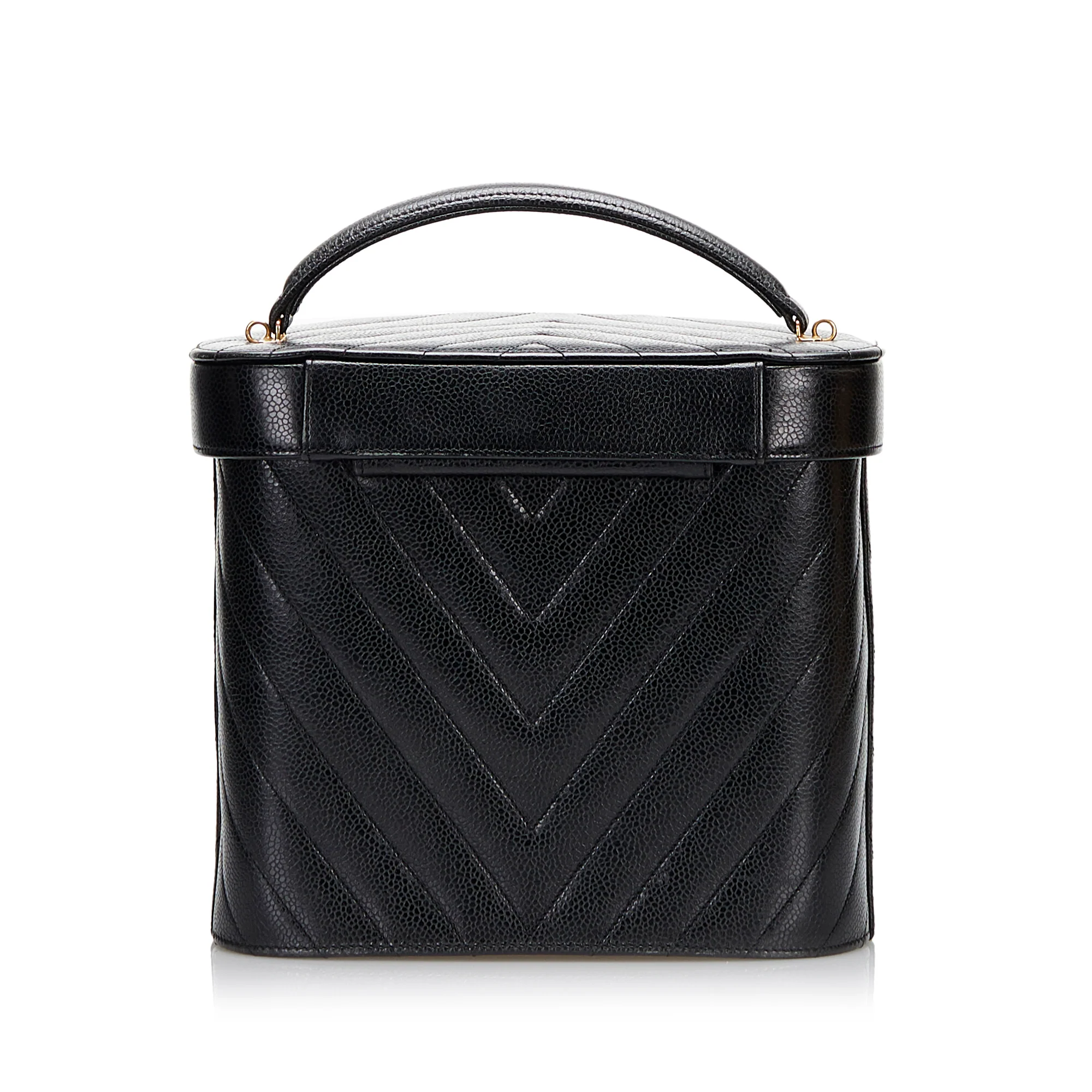 Chanel | Pre-Owned CC Caviar Leather Vanity Bag | Black - Image 5