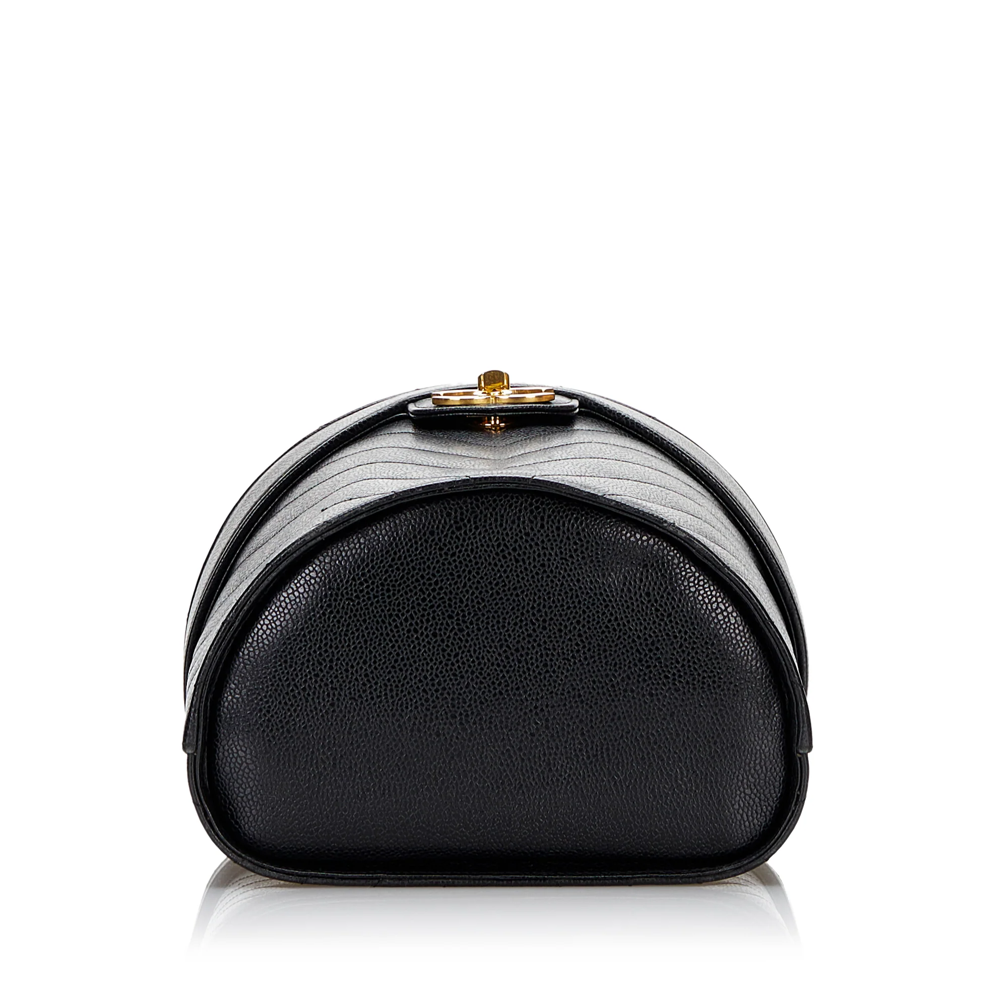 Chanel | Pre-Owned CC Caviar Leather Vanity Bag | Black - Image 6