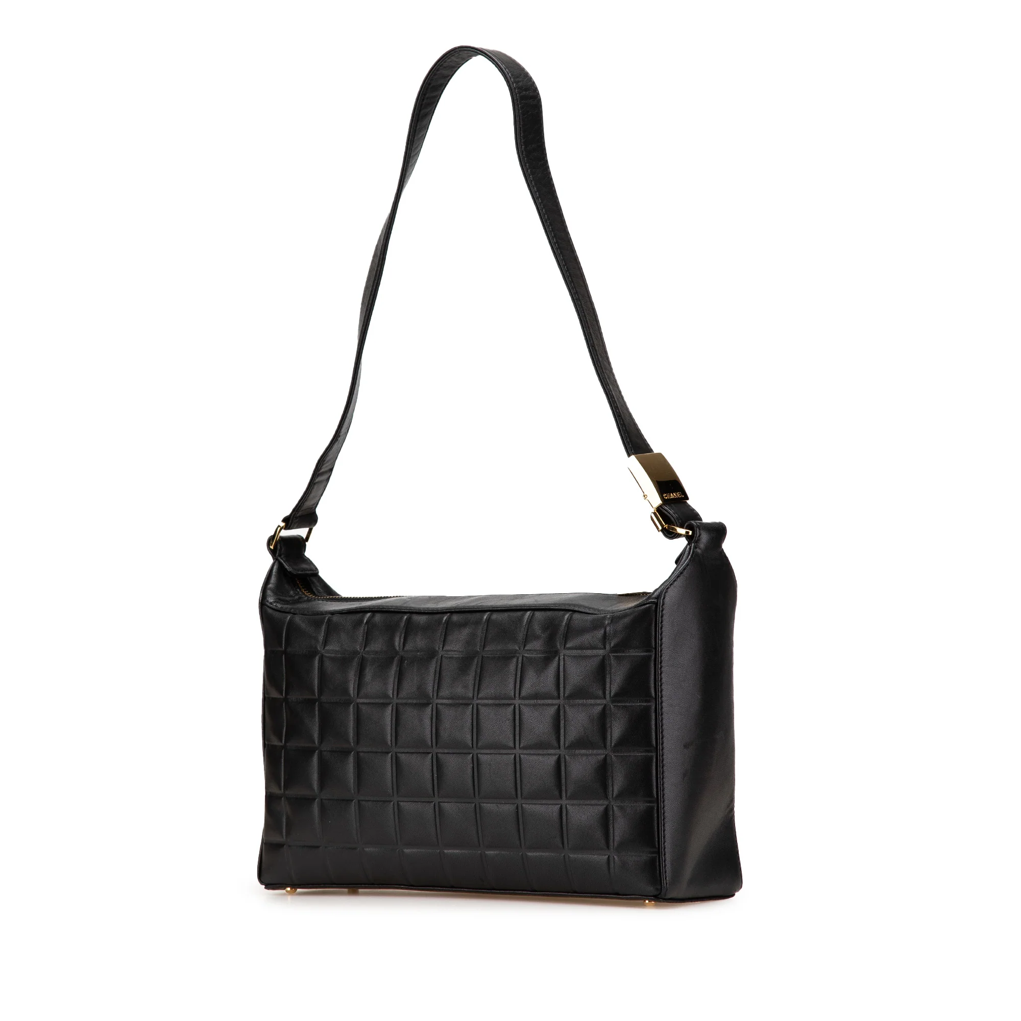 Chanel | Pre-Owned CC Choco Bar Lambskin Shoulder Bag | Black - Image 5