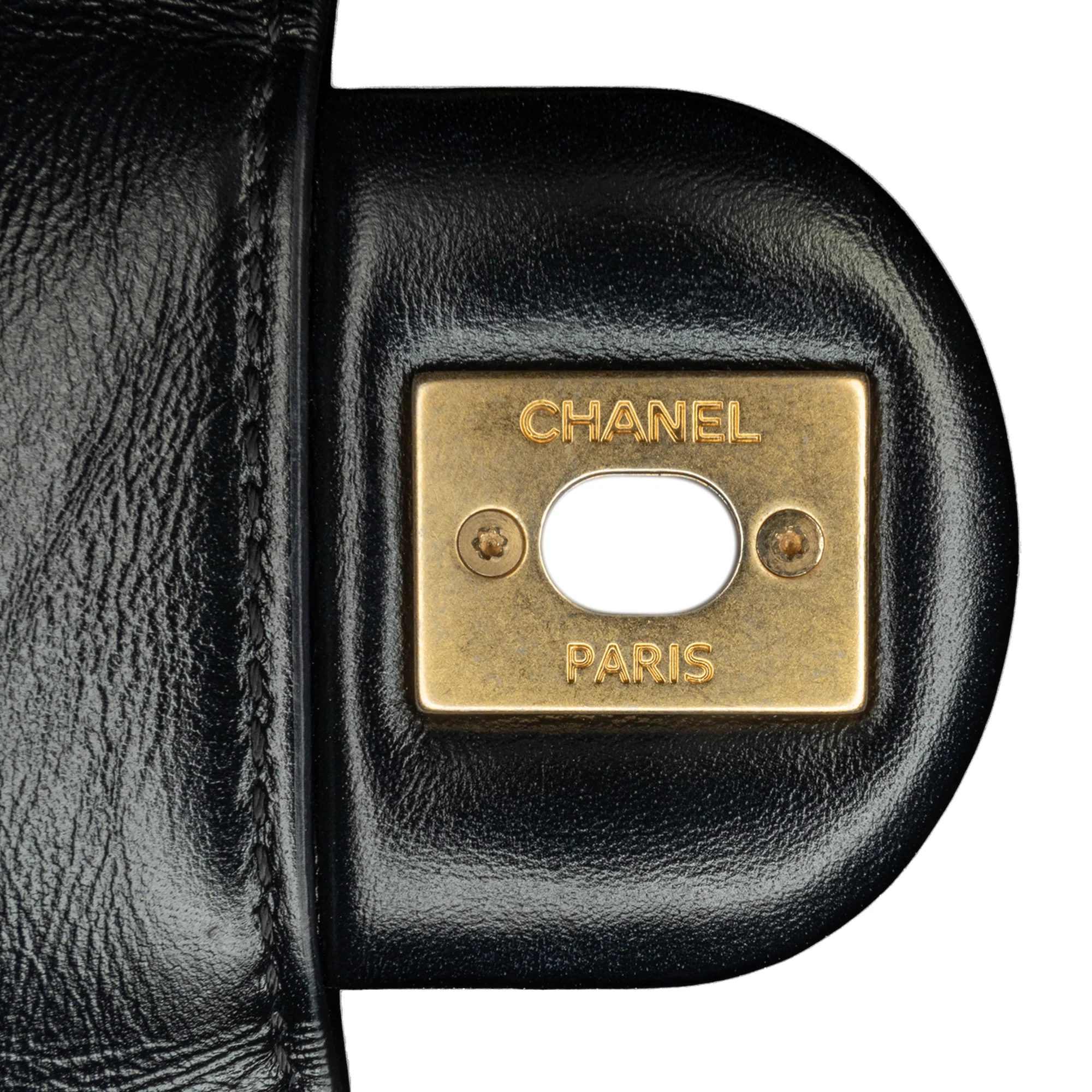 Chanel | Pre-Owned CC Quilted Calfskin Round Moon Messenger Flap | Black - Image 7