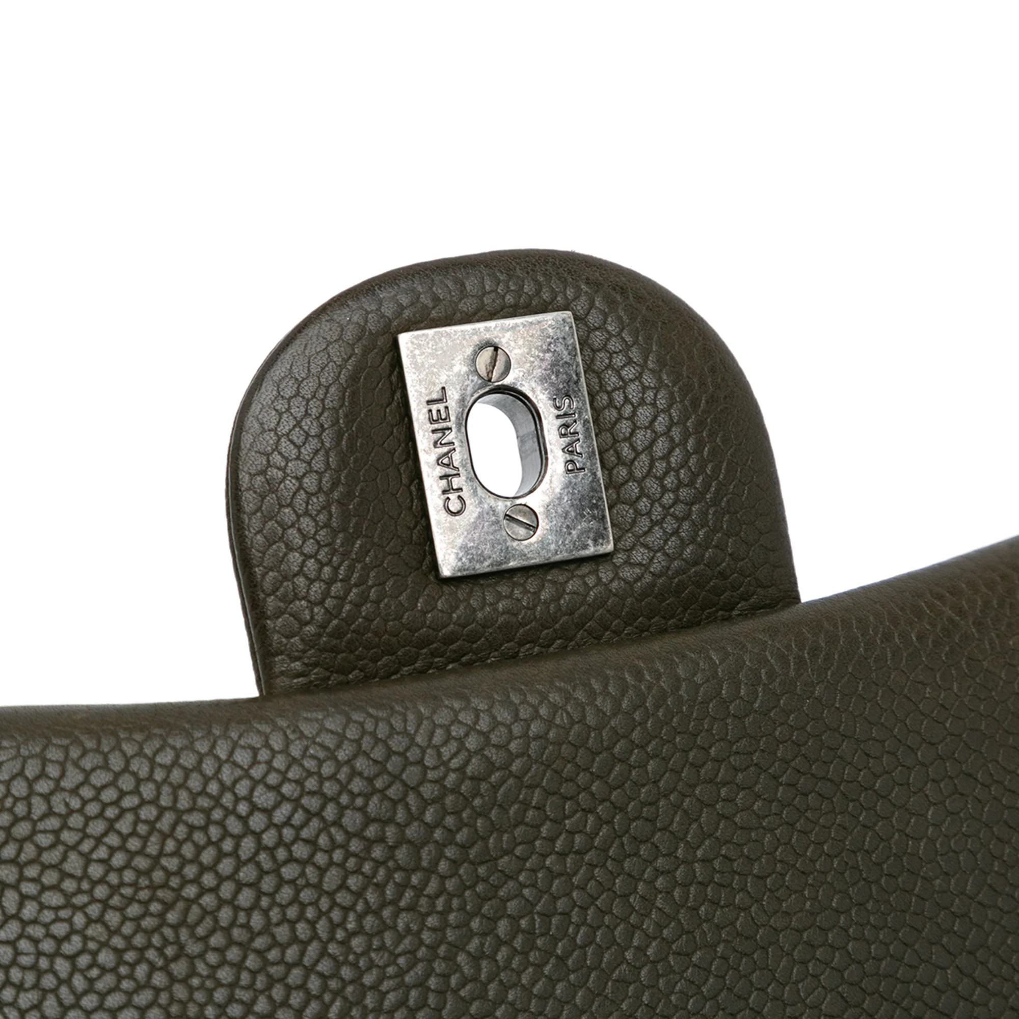 Chanel | Pre-Owned CC Quilted Caviar Crossbody | Brown/Dark Brown - Image 10