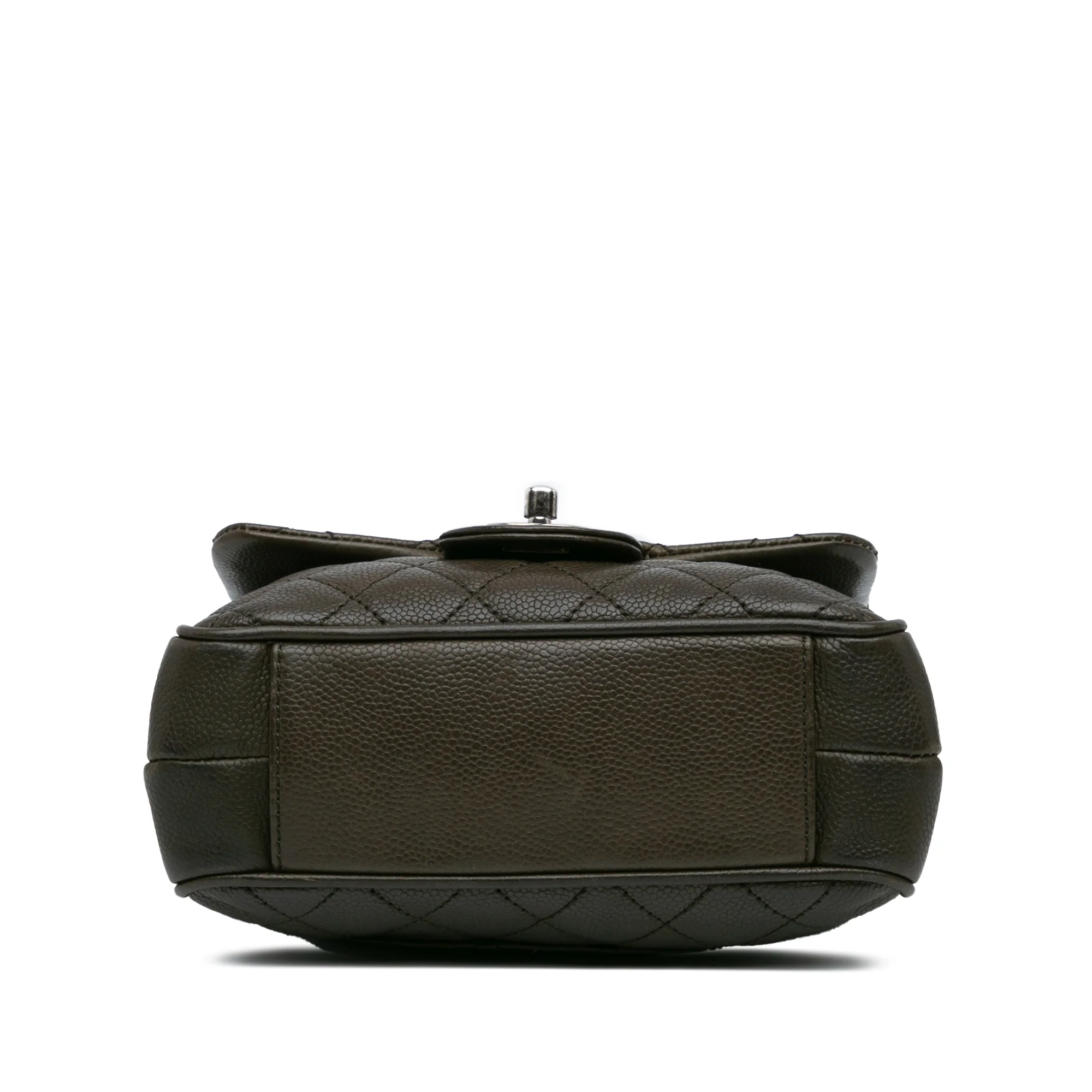 Chanel | Pre-Owned CC Quilted Caviar Crossbody | Brown/Dark Brown - Image 4