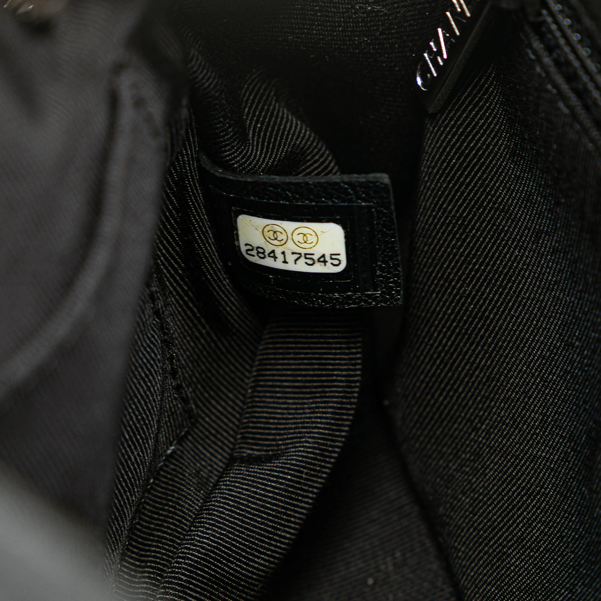 Chanel | Pre-Owned CC Quilted Lambskin Chain Camera Bag | Black - Image 6