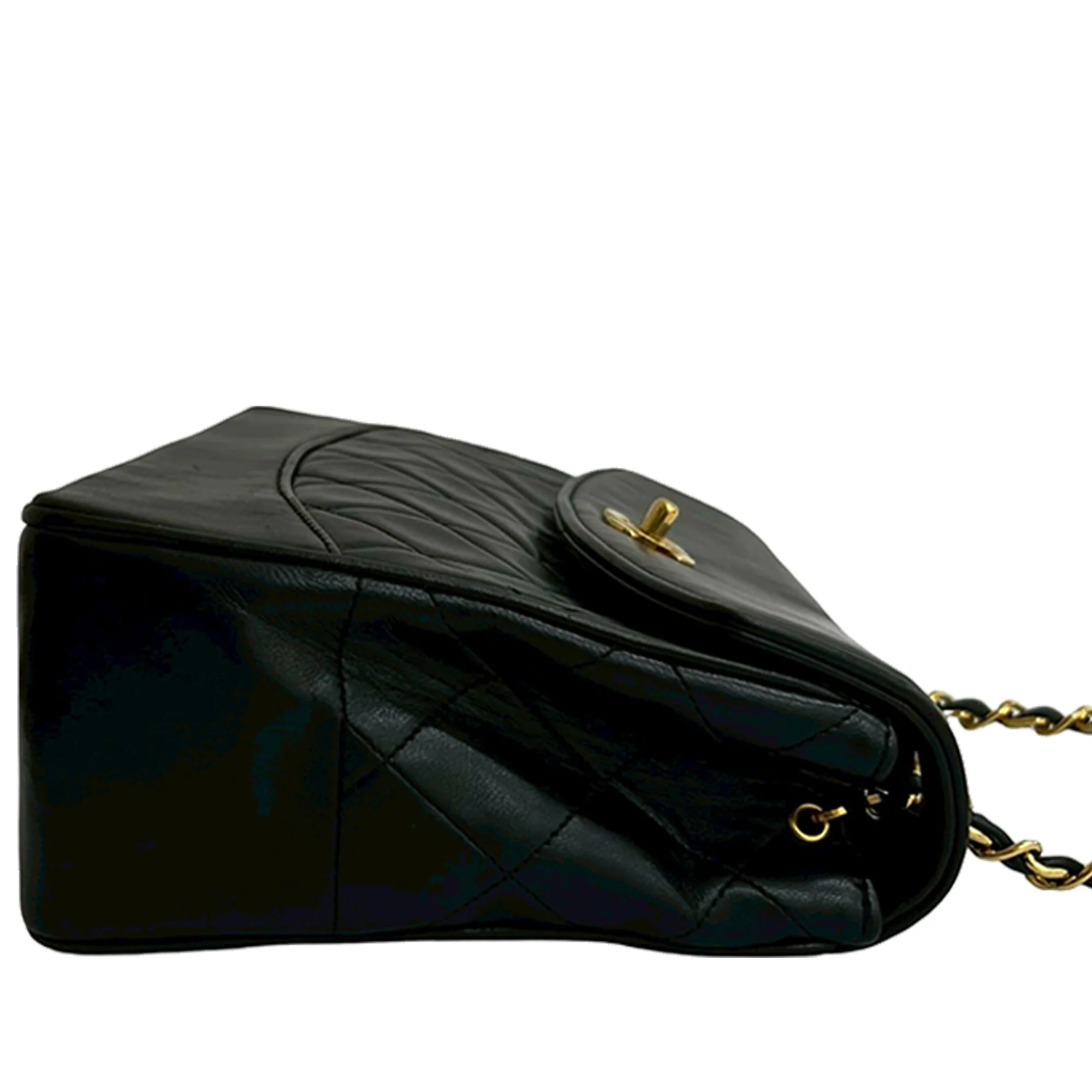 Chanel | Pre-Owned CC Quilted Lambskin Diana Single Flap | Black - Image 8