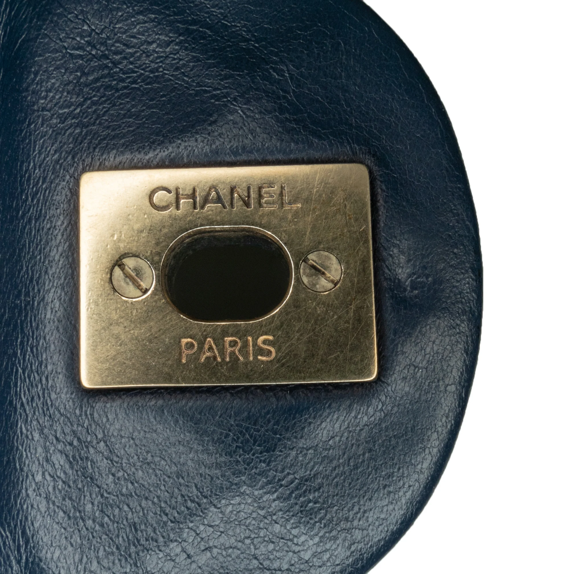Chanel | Pre-Owned CC Quilted Lambskin Double Flap | Blue/Navy - Image 2