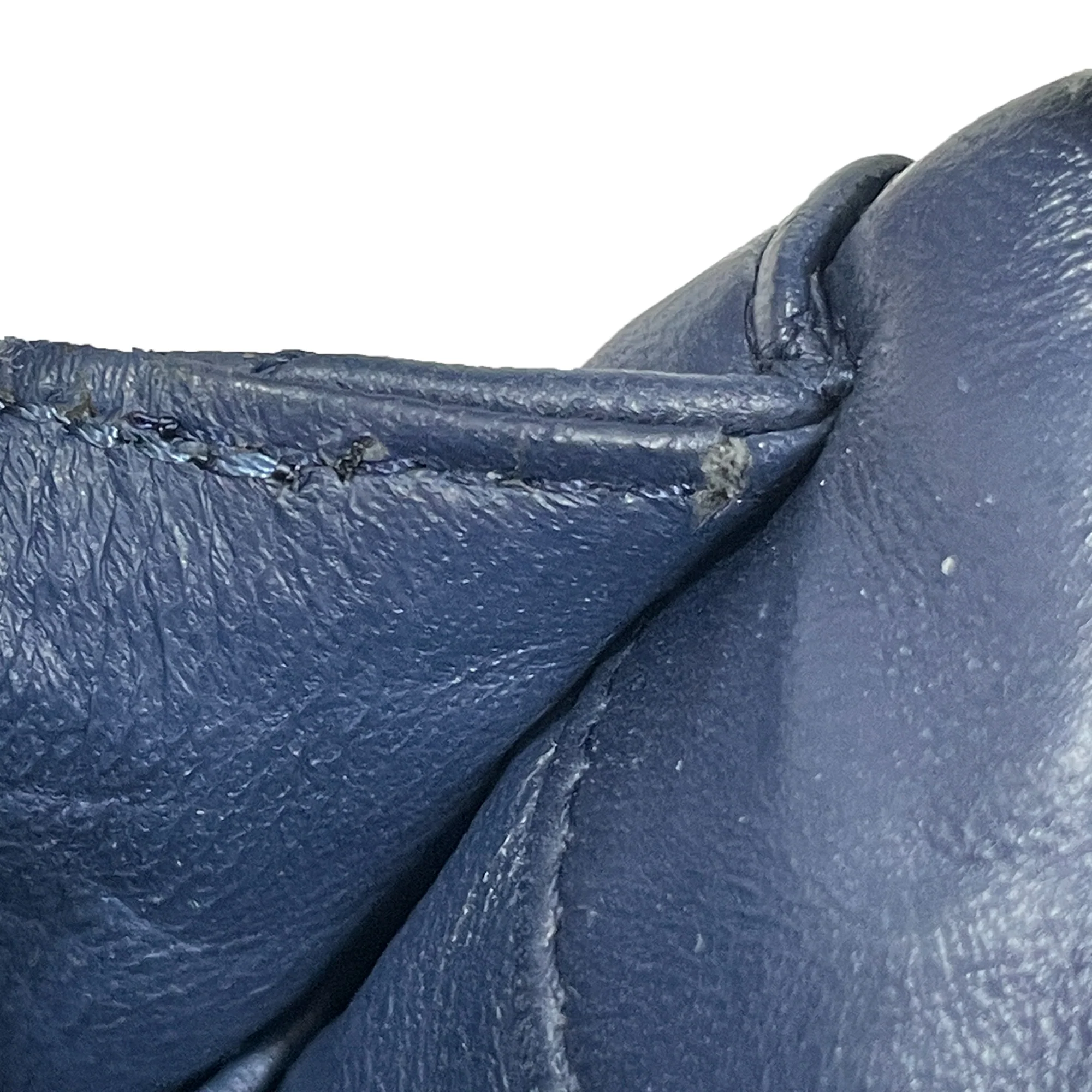 Chanel | Pre-Owned CC Quilted Lambskin Double Flap | Blue/Navy - Image 3