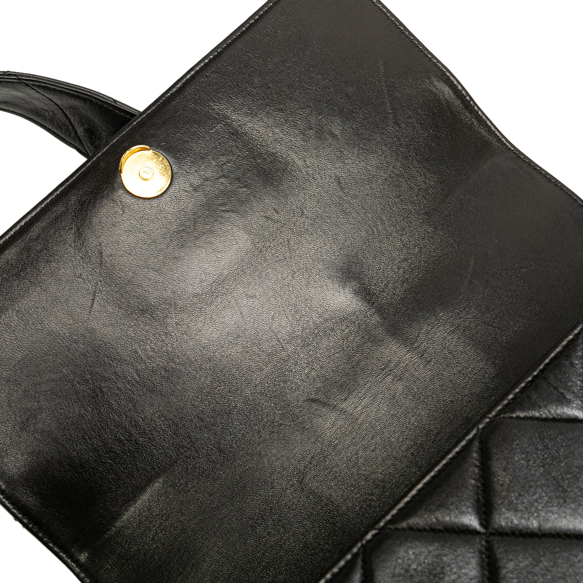 Chanel | Pre-Owned CC Quilted Lambskin Flap | Black - Image 2