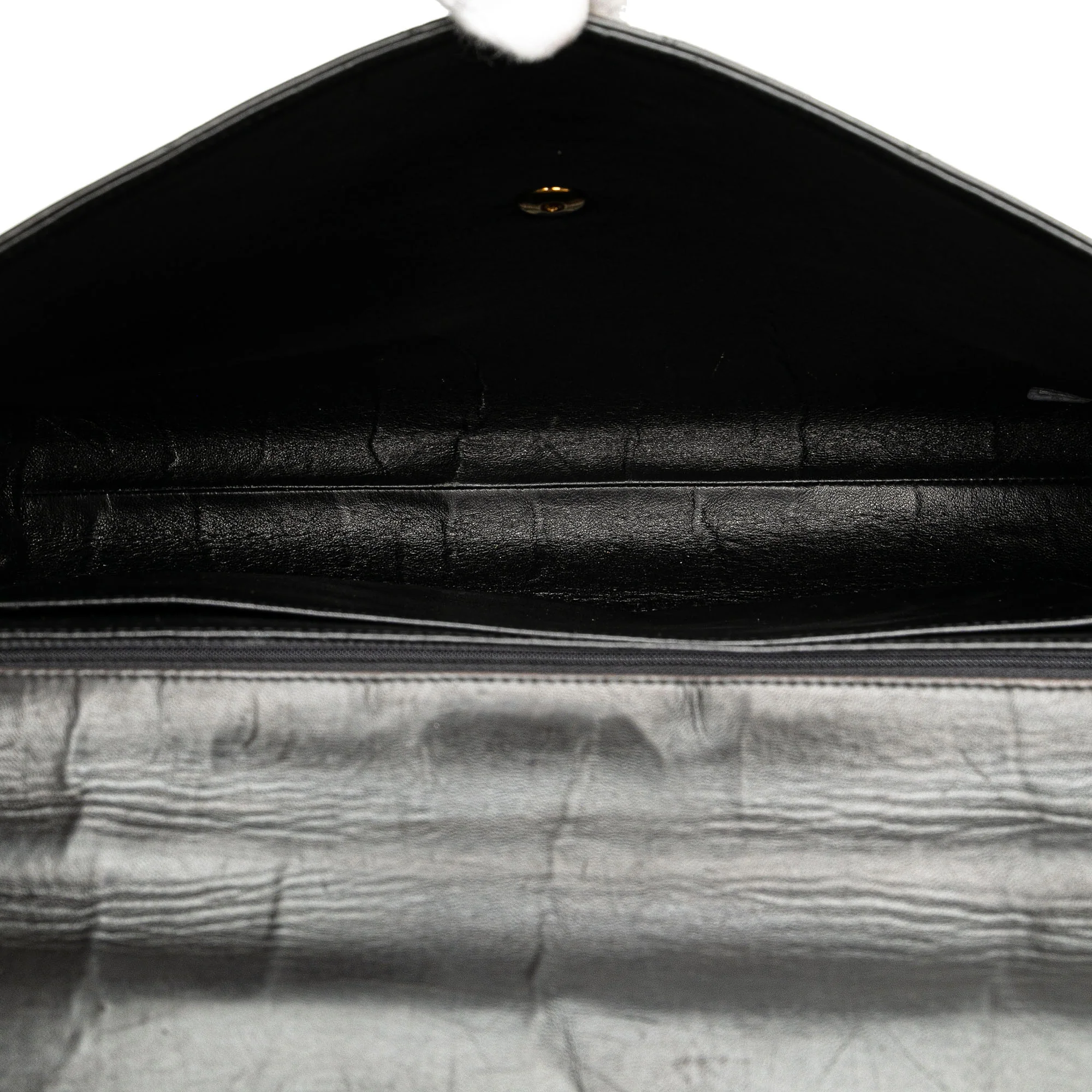 Chanel | Pre-Owned CC Quilted Lambskin Flap Briefcase | Black - Image 11