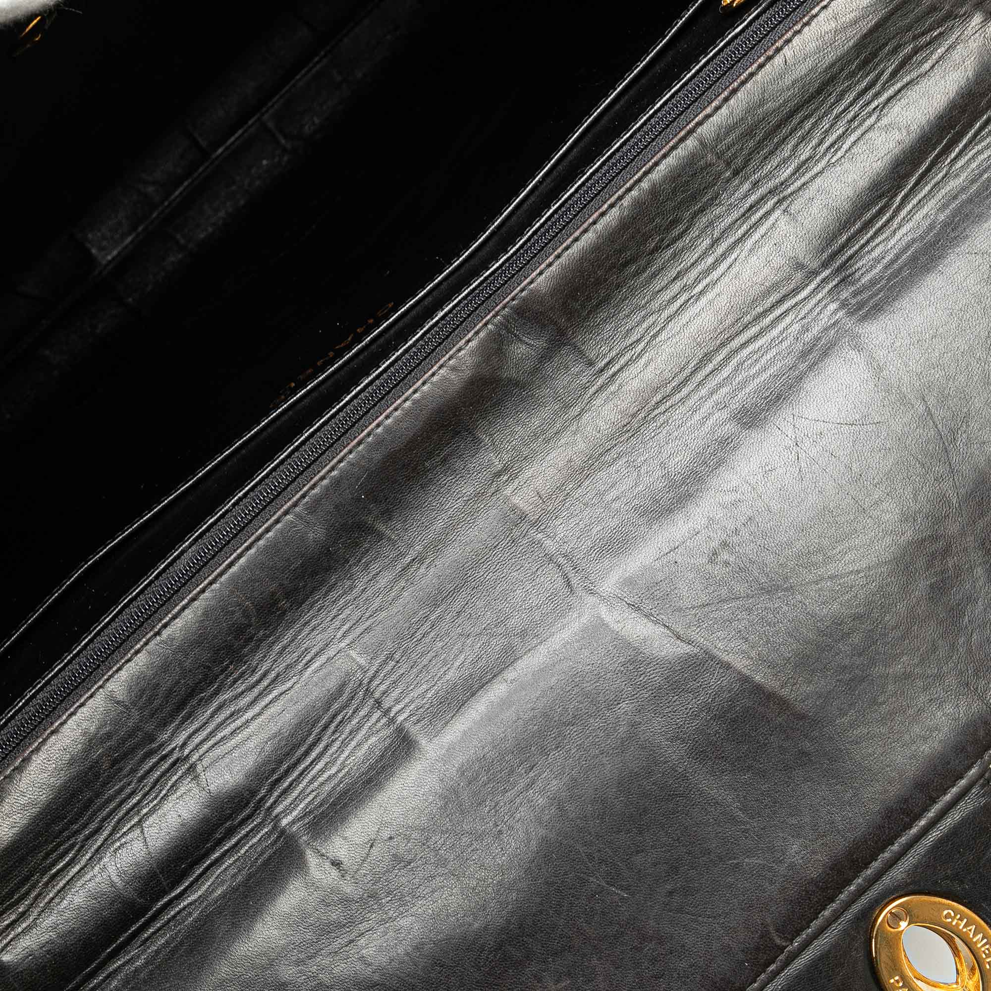Chanel | Pre-Owned CC Quilted Lambskin Flap Briefcase | Black - Image 12