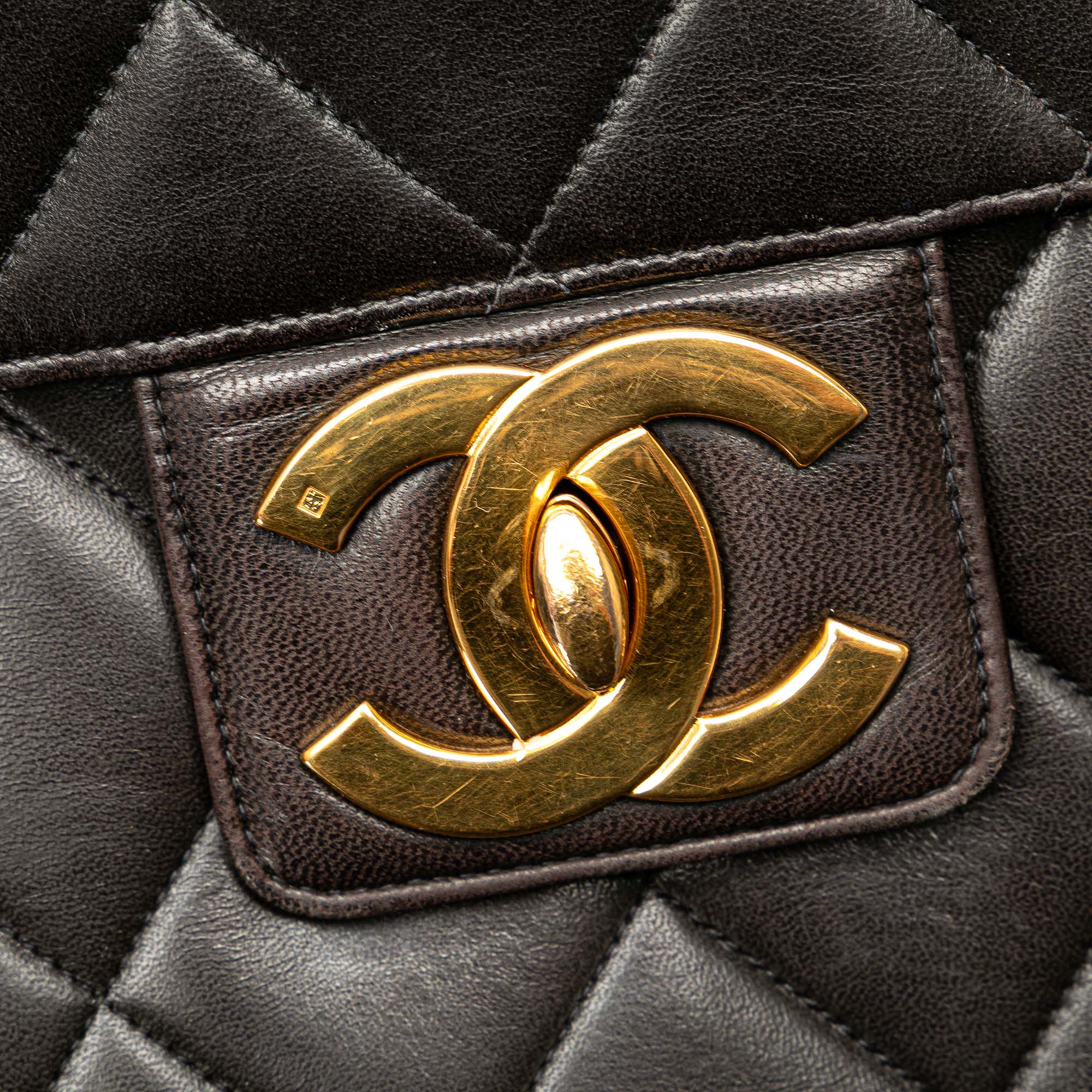 Chanel | Pre-Owned CC Quilted Lambskin Flap Briefcase | Black - Image 4
