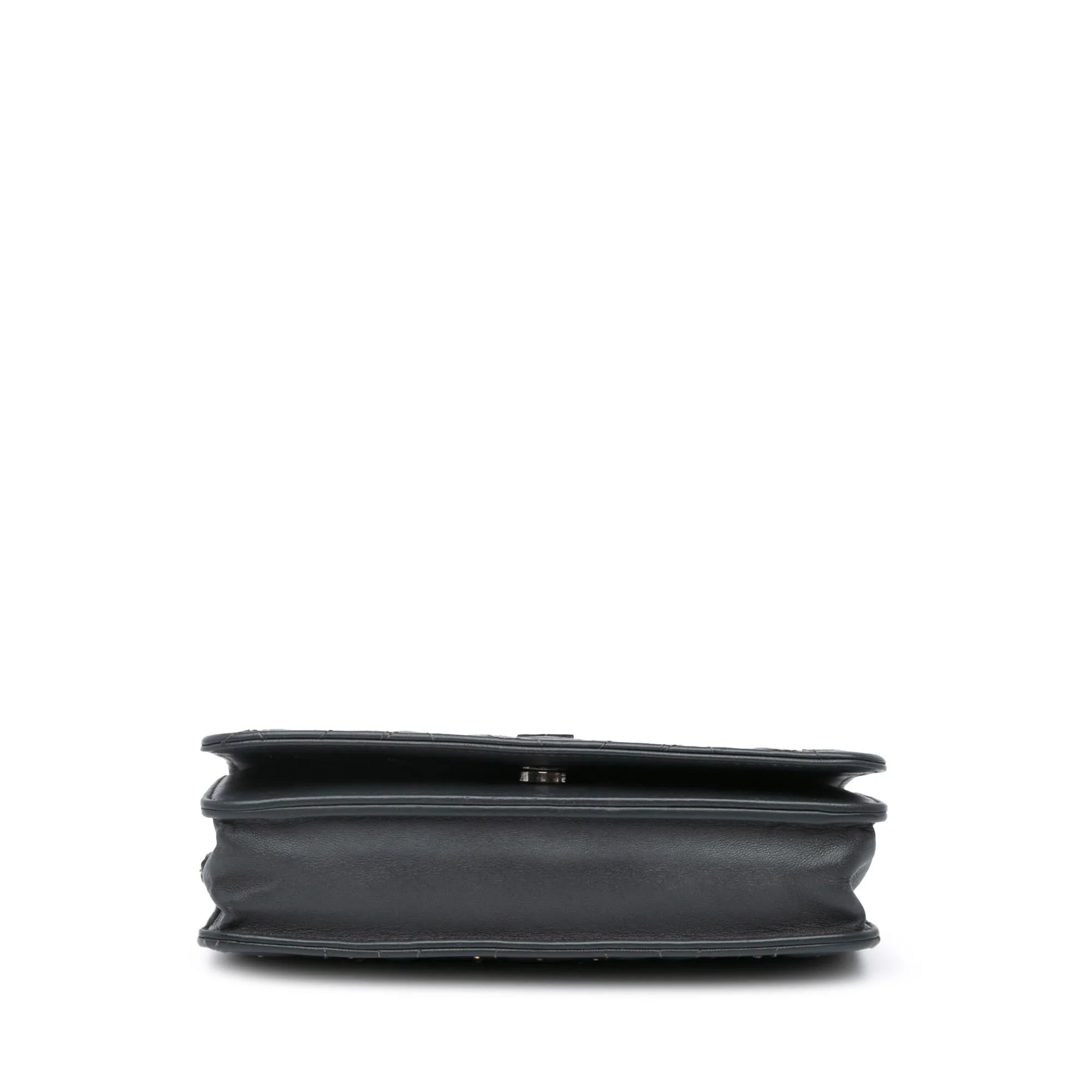 Chanel | Pre-Owned CC Studded Lambskin Camellia Wallet On Chain | Black - Image 5
