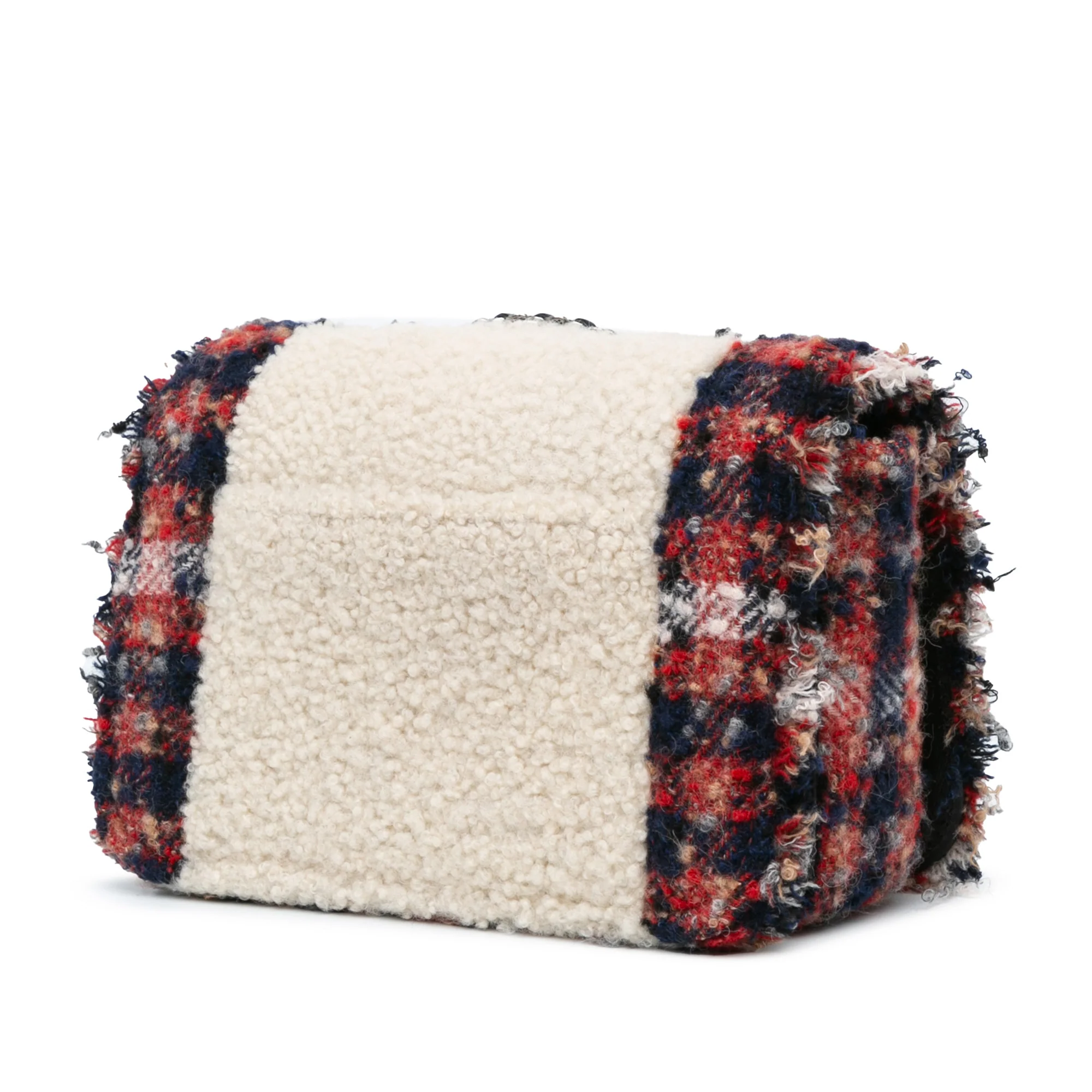 Chanel | Pre-Owned CC Tweed and Shearling Single Flap | Multi - Image 2