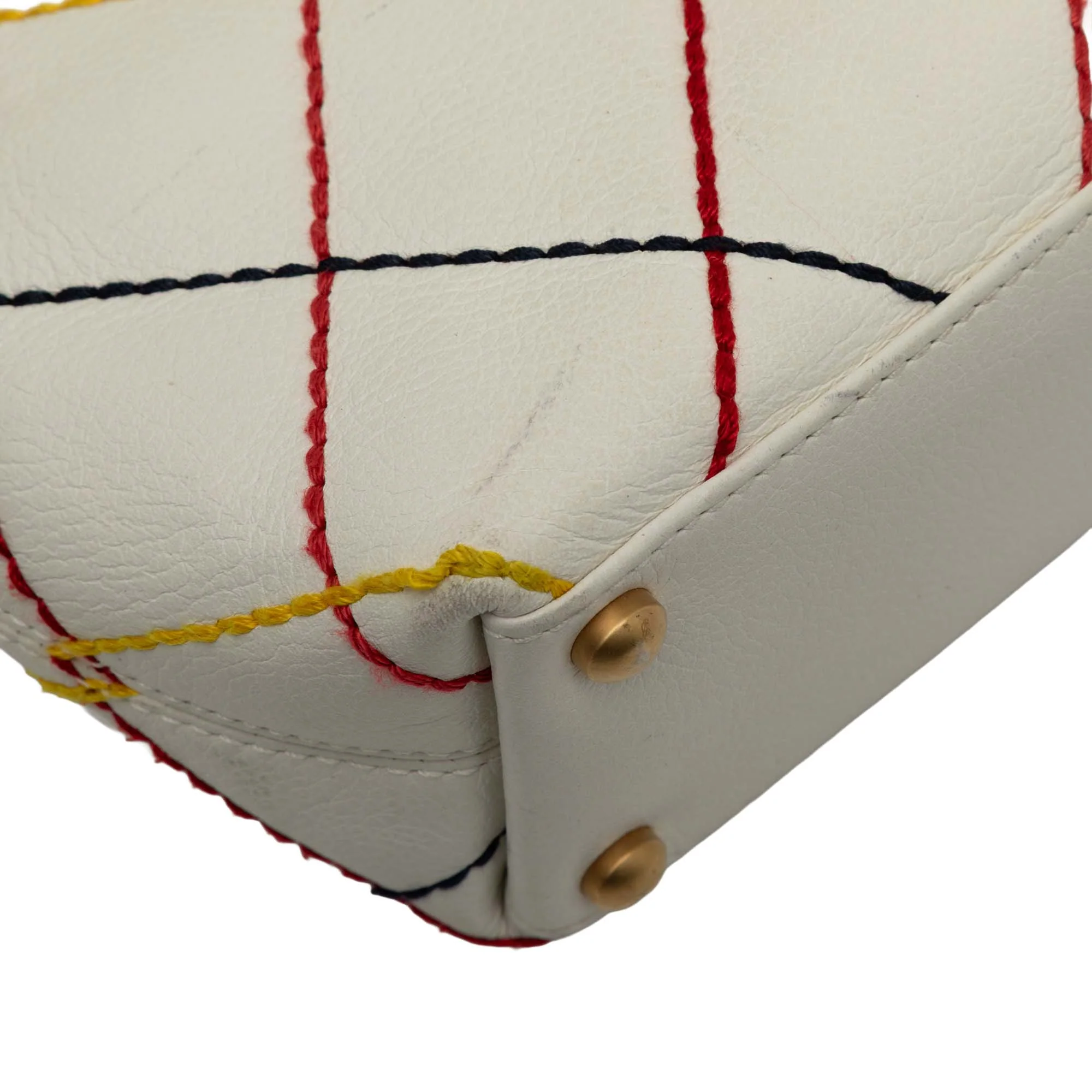 Chanel | Pre-Owned CC Wild Stitch Calfskin Handbag | White - Image 10