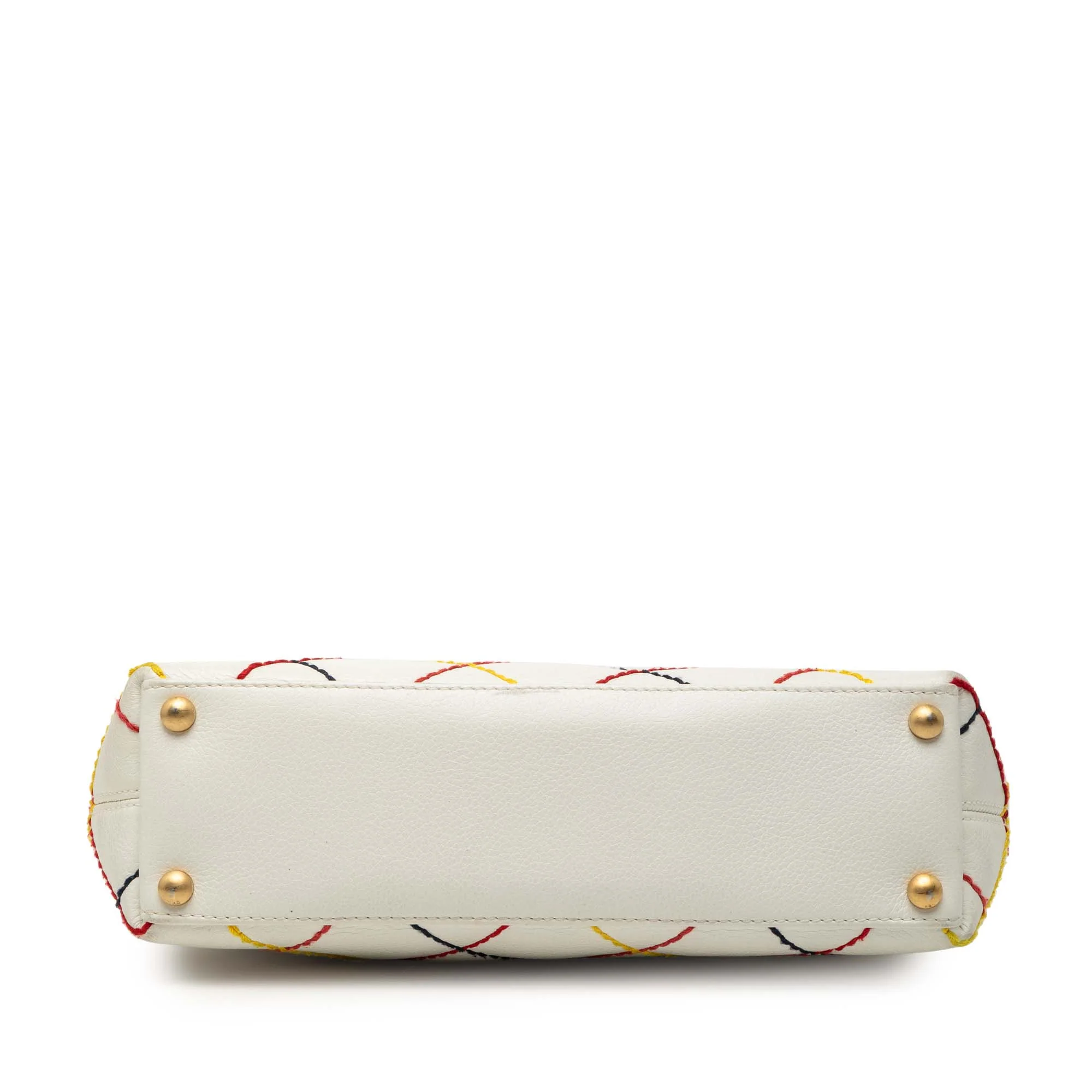 Chanel | Pre-Owned CC Wild Stitch Calfskin Handbag | White - Image 5