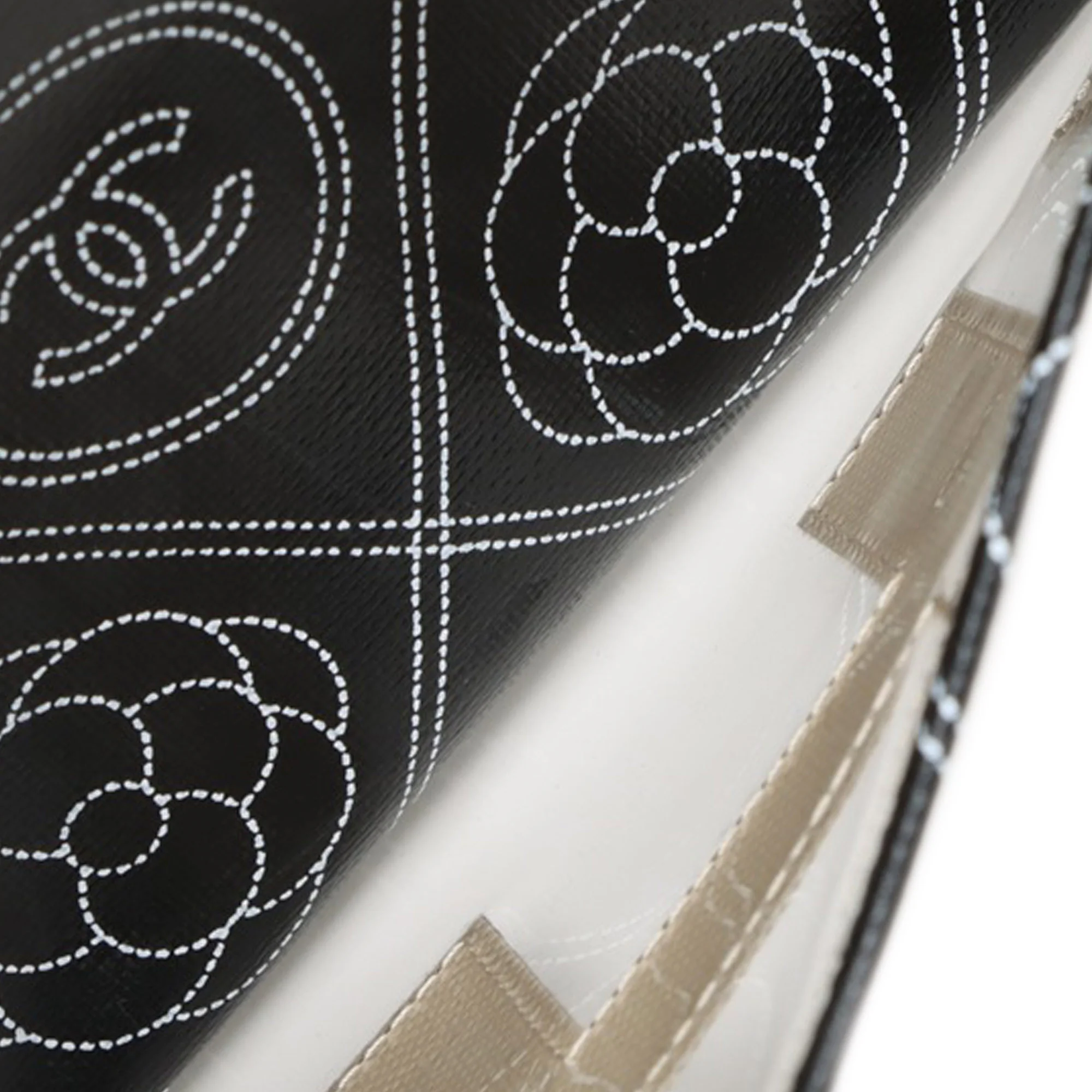 Chanel | Pre-Owned Coated Canvas Camellia Logo Camera Bag | BlackWhite/IvoryWhite/Ivory - Image 10