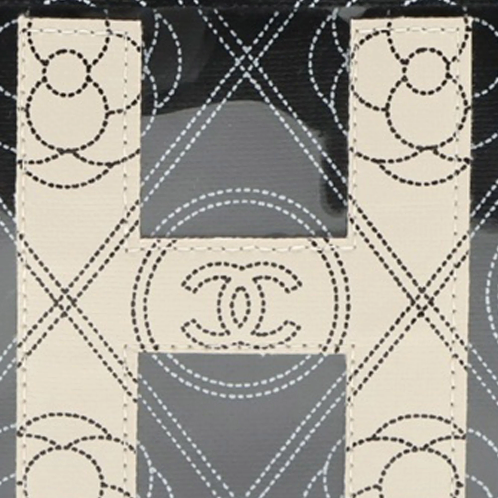 Chanel | Pre-Owned Coated Canvas Camellia Logo Camera Bag | BlackWhite/IvoryWhite/Ivory - Image 13
