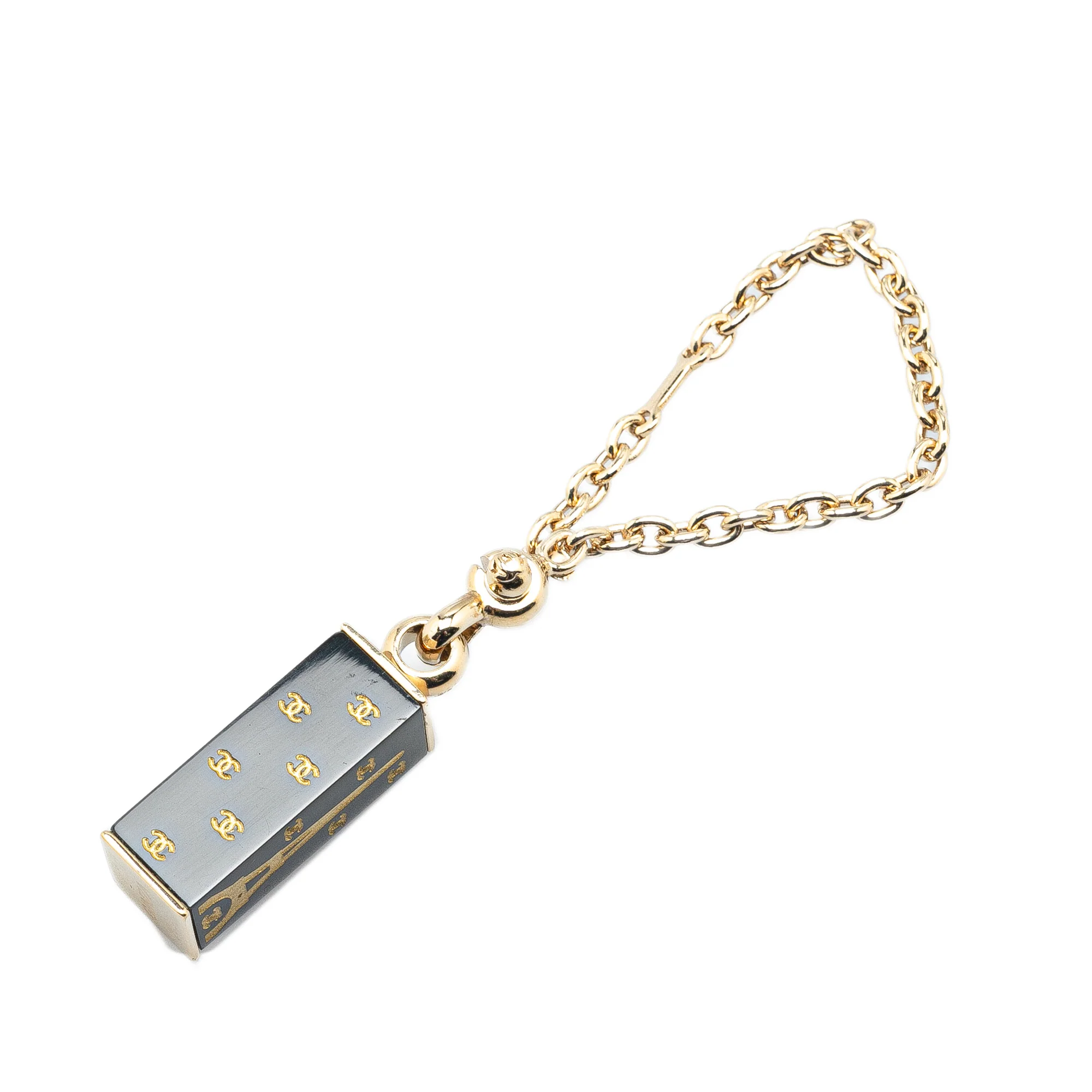 Chanel | Pre-Owned Enamel Eiffel Tower Bag Charm | Black - Image 2