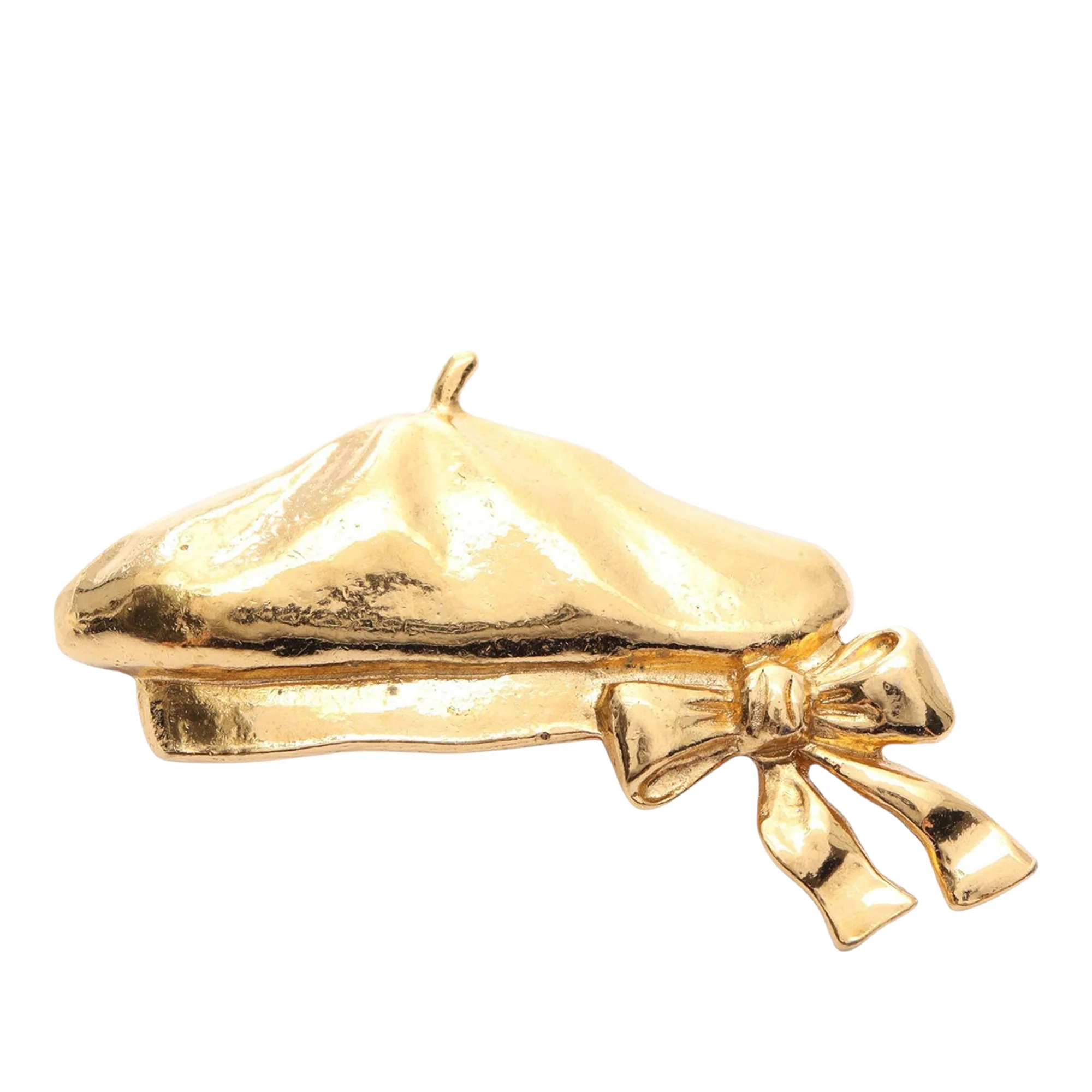 Chanel | Pre-Owned Gold Plated Beret Motif Brooch | Gold
