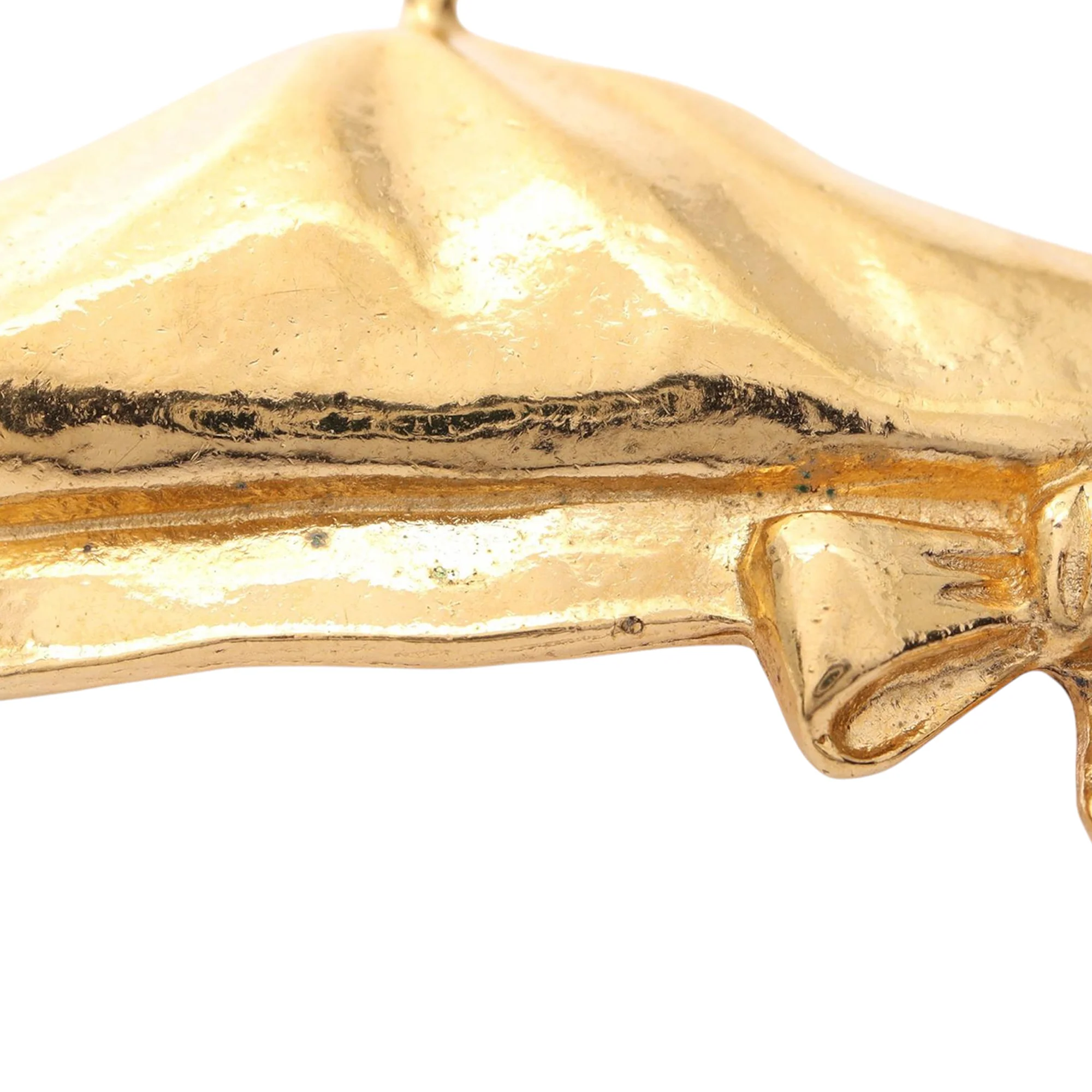 Chanel | Pre-Owned Gold Plated Beret Motif Brooch | Gold - Image 4
