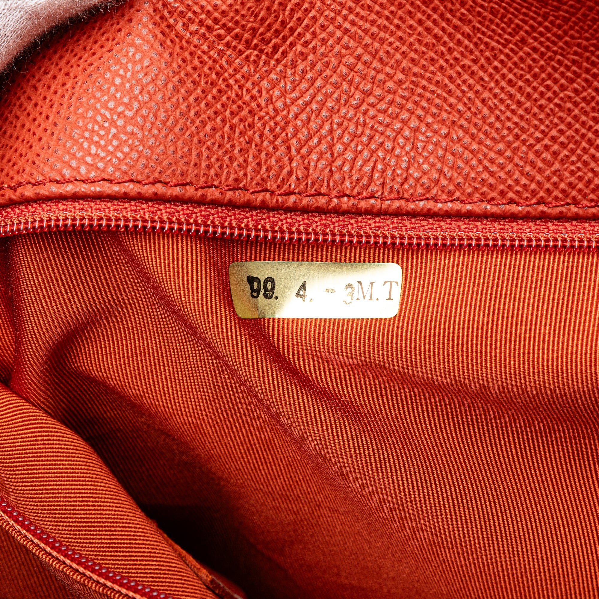 Chanel | Pre-Owned Grained Calfskin Tote | Orange/Dark Orange - Image 12
