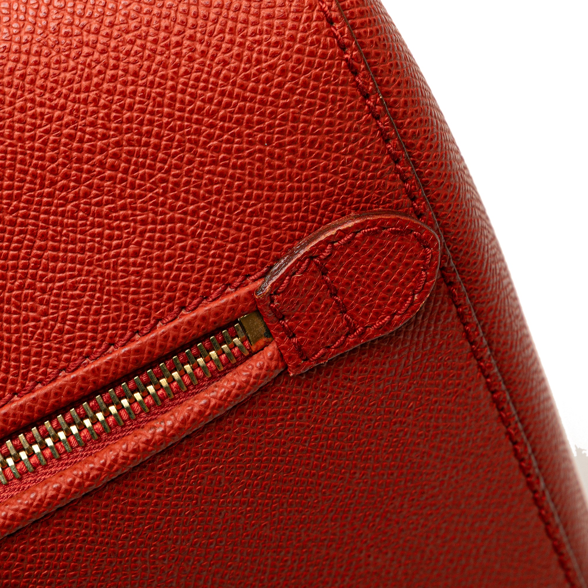 Chanel | Pre-Owned Grained Calfskin Tote | Orange/Dark Orange - Image 2